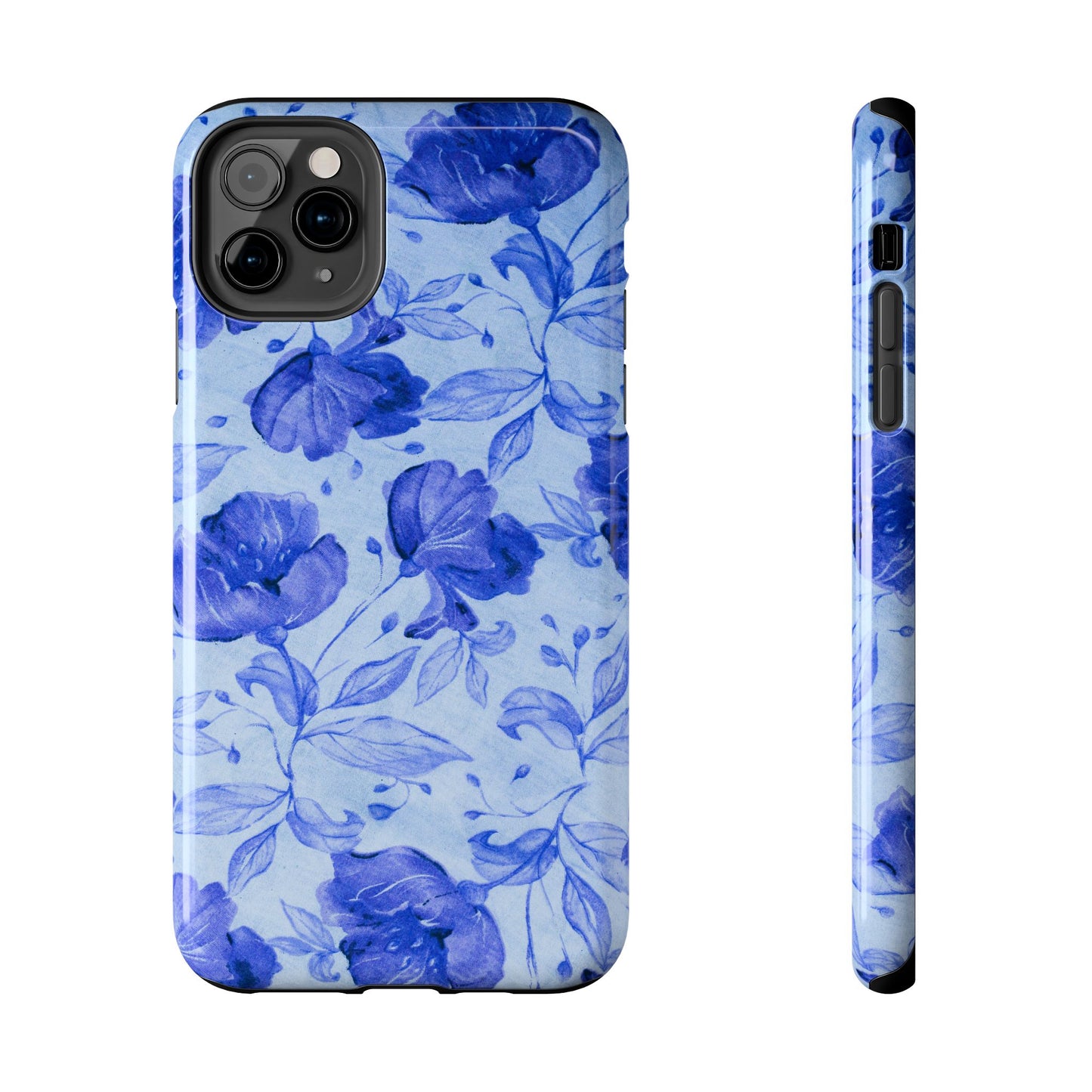 Blue Floral Pattern Phone Case (Apple & Android)