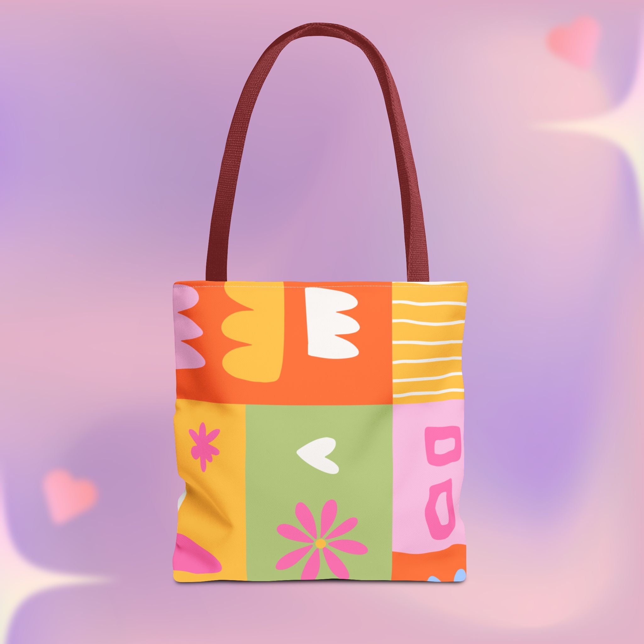 Vibrant Kawaii Floral Tote Bag