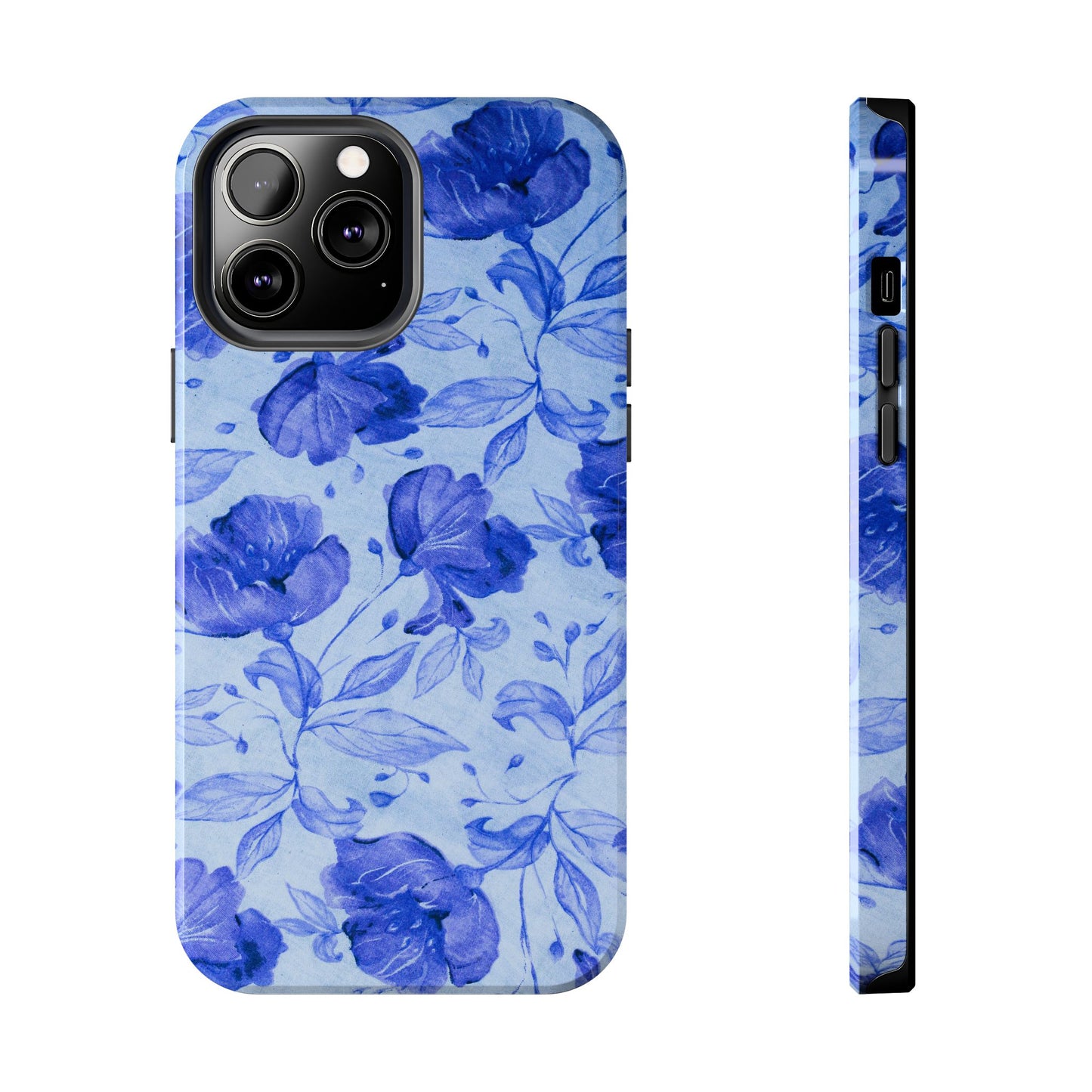 Blue Floral Pattern Phone Case (Apple & Android)