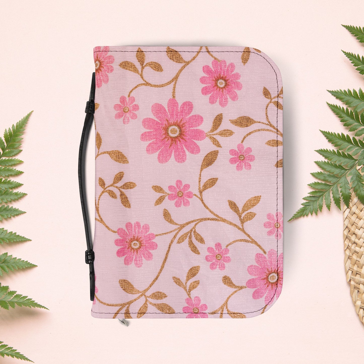 Vintage Pink Floral Book Cover