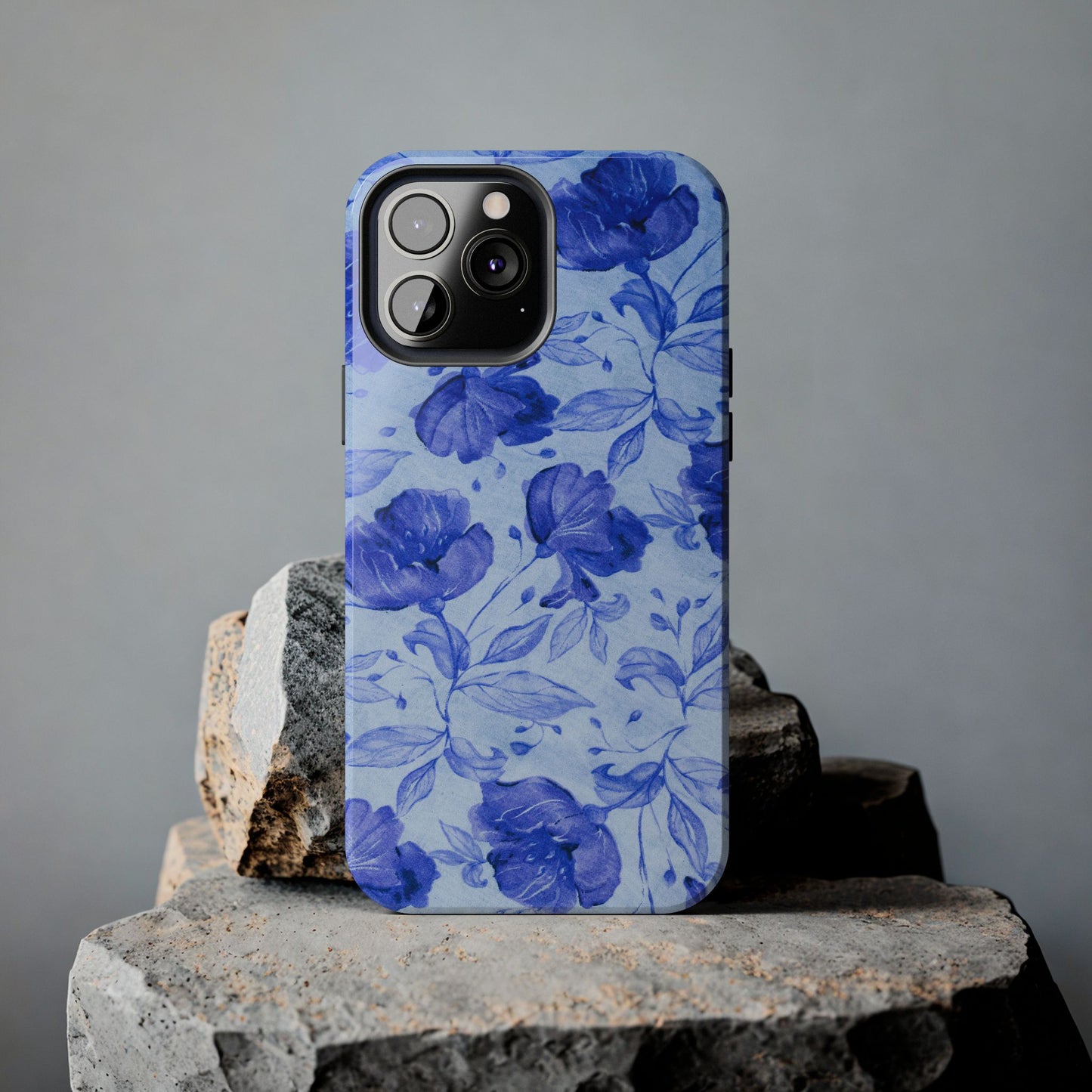 Blue Floral Pattern Phone Case (Apple & Android)