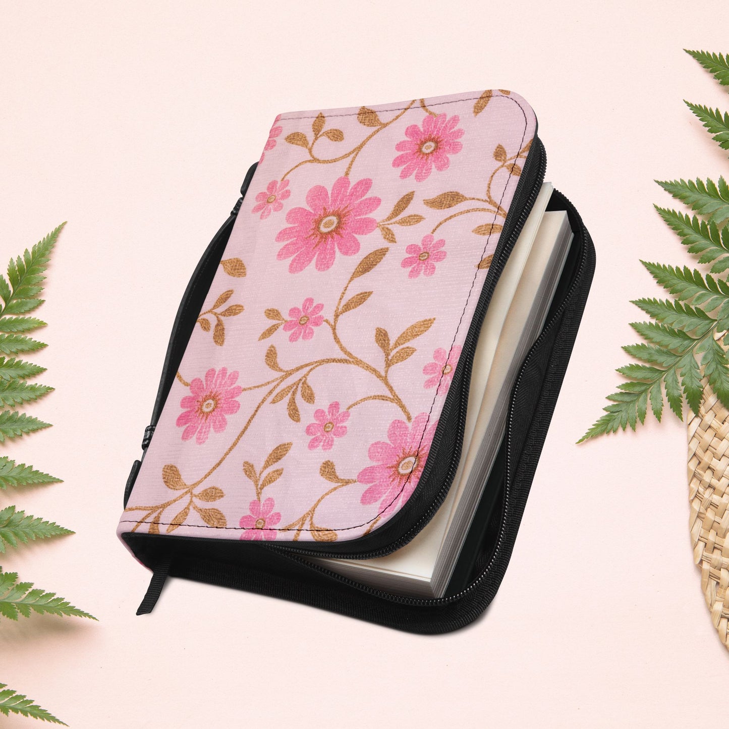 Vintage Pink Floral Book Cover