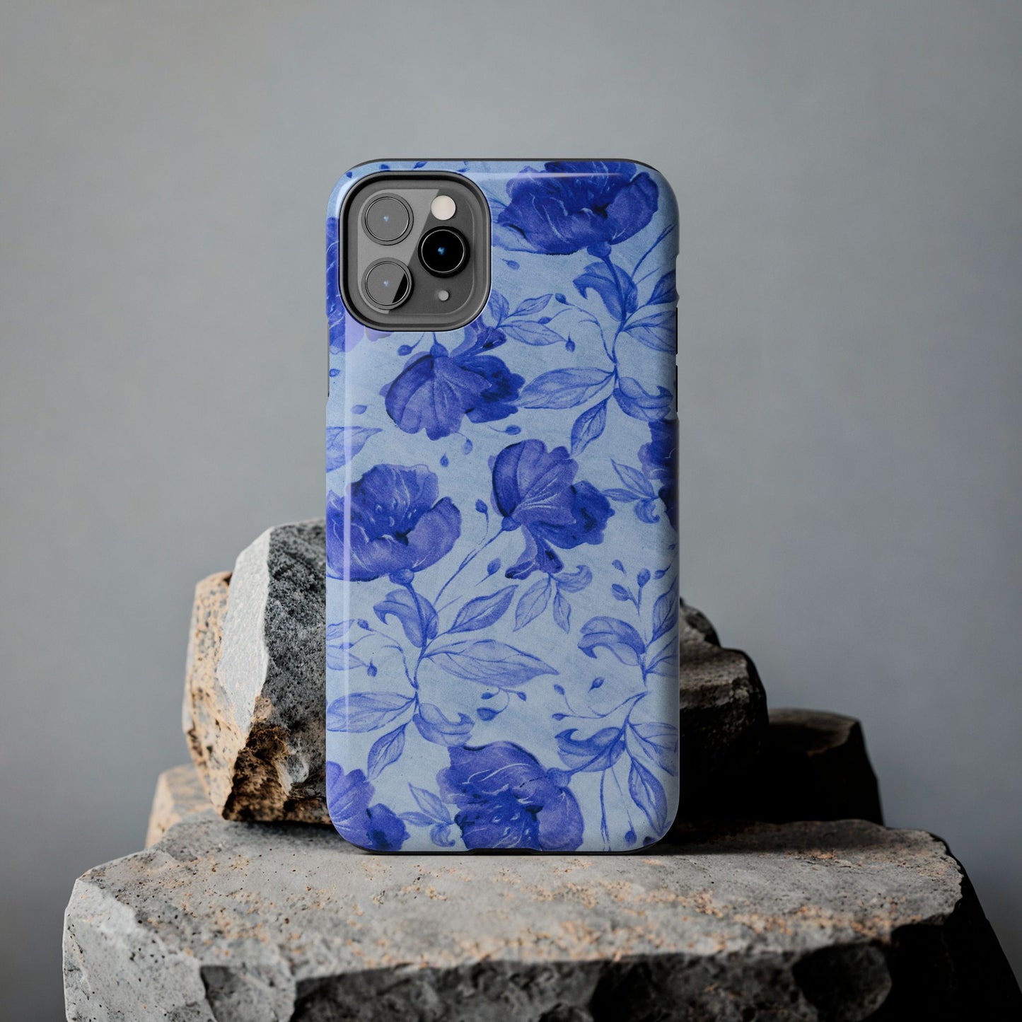 Blue Floral Pattern Phone Case (Apple & Android)