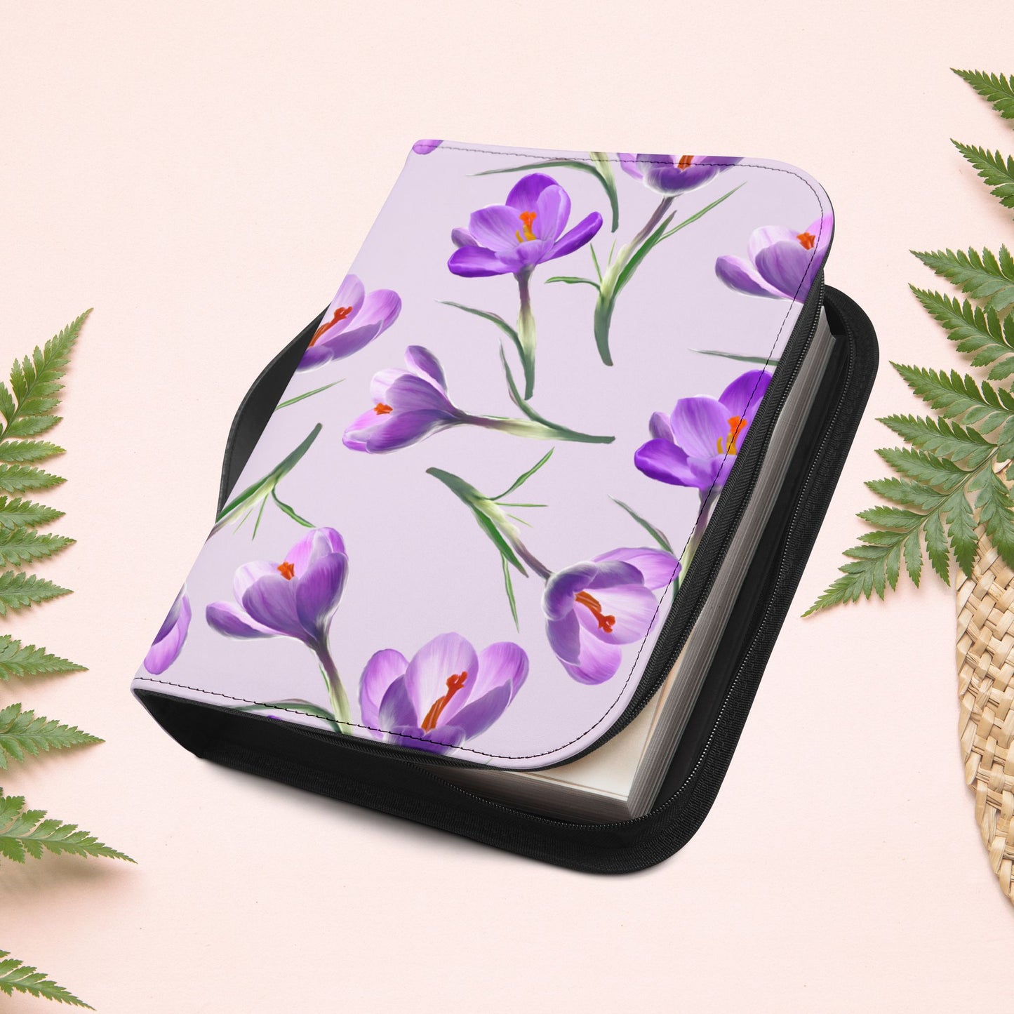 Purple Crocus Flowers Book Cover