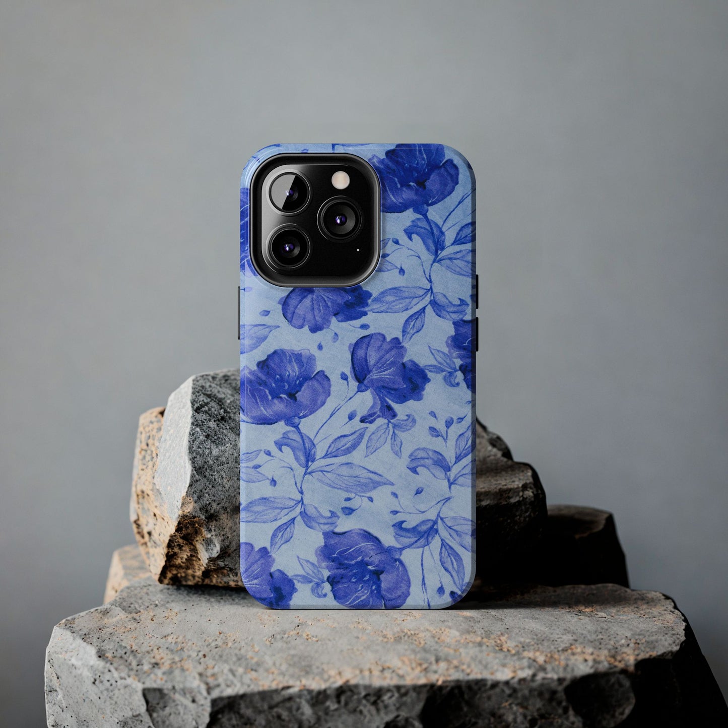 Blue Floral Pattern Phone Case (Apple & Android)