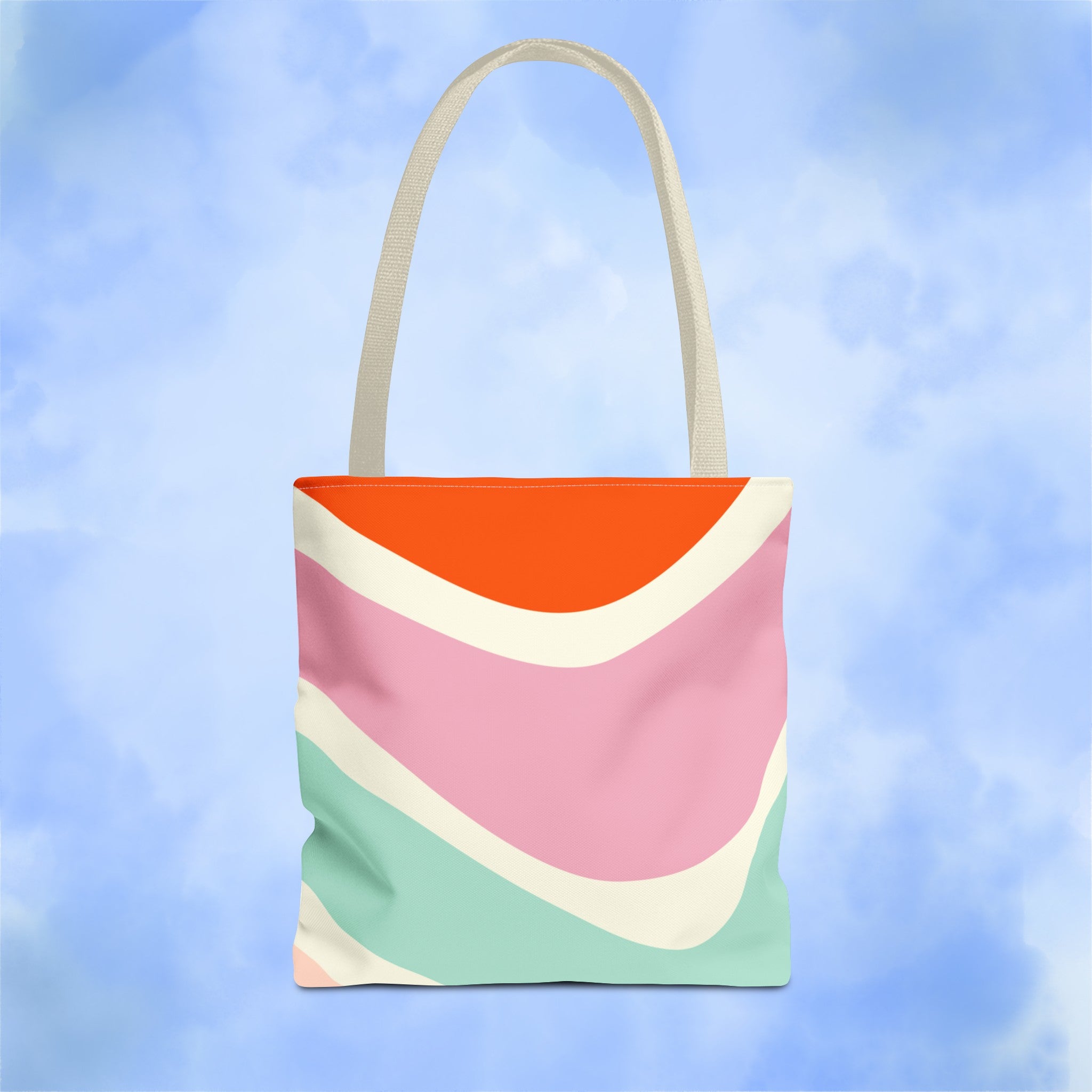 Retro Color Wave Tote Bag