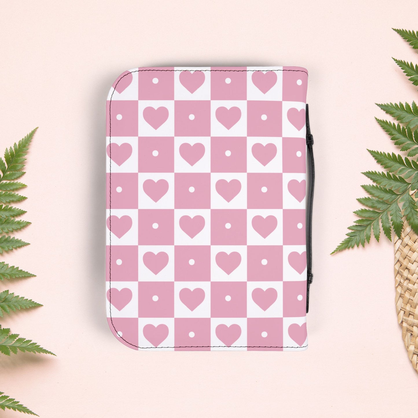 Pink Checkered Hearts Book Cover