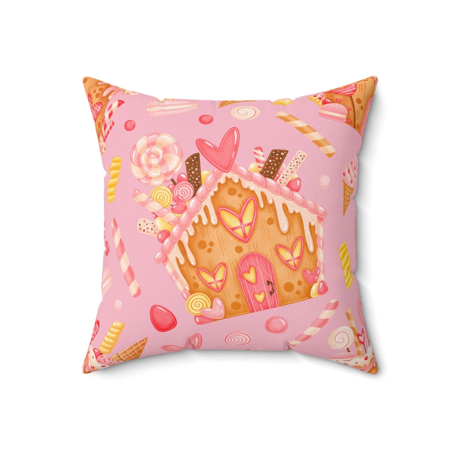 Big Gingerbread House Square Pillow