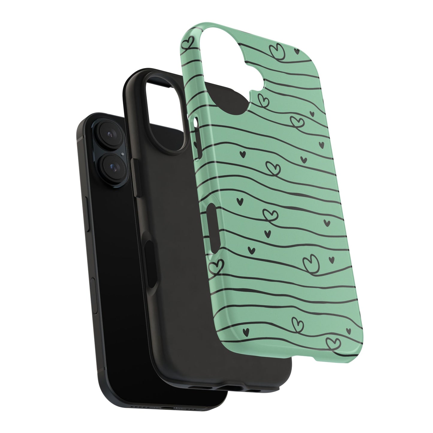 Scribble Love Hearts Phone Case (Apple & Android)