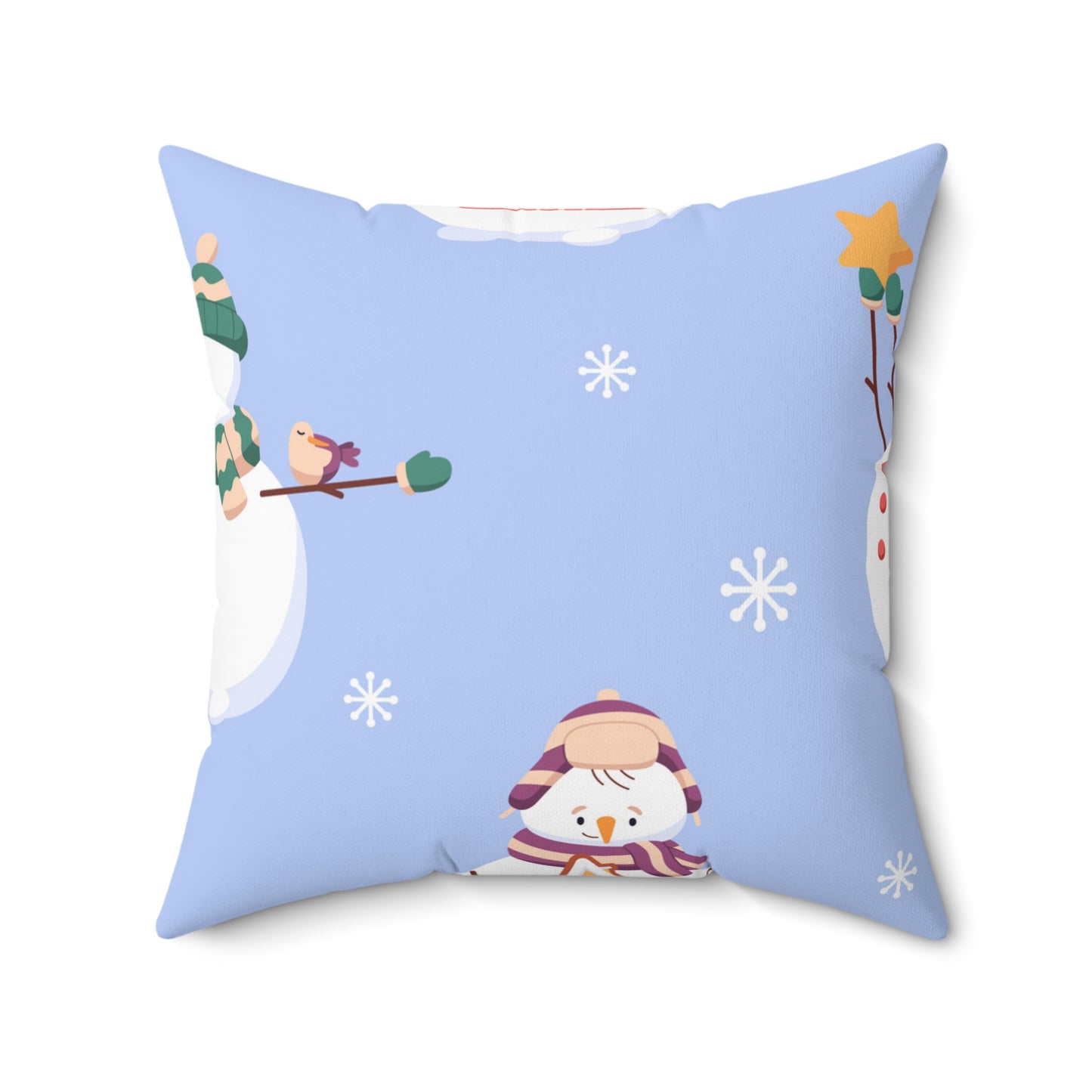 Almohada cuadrada Jolly Snowman