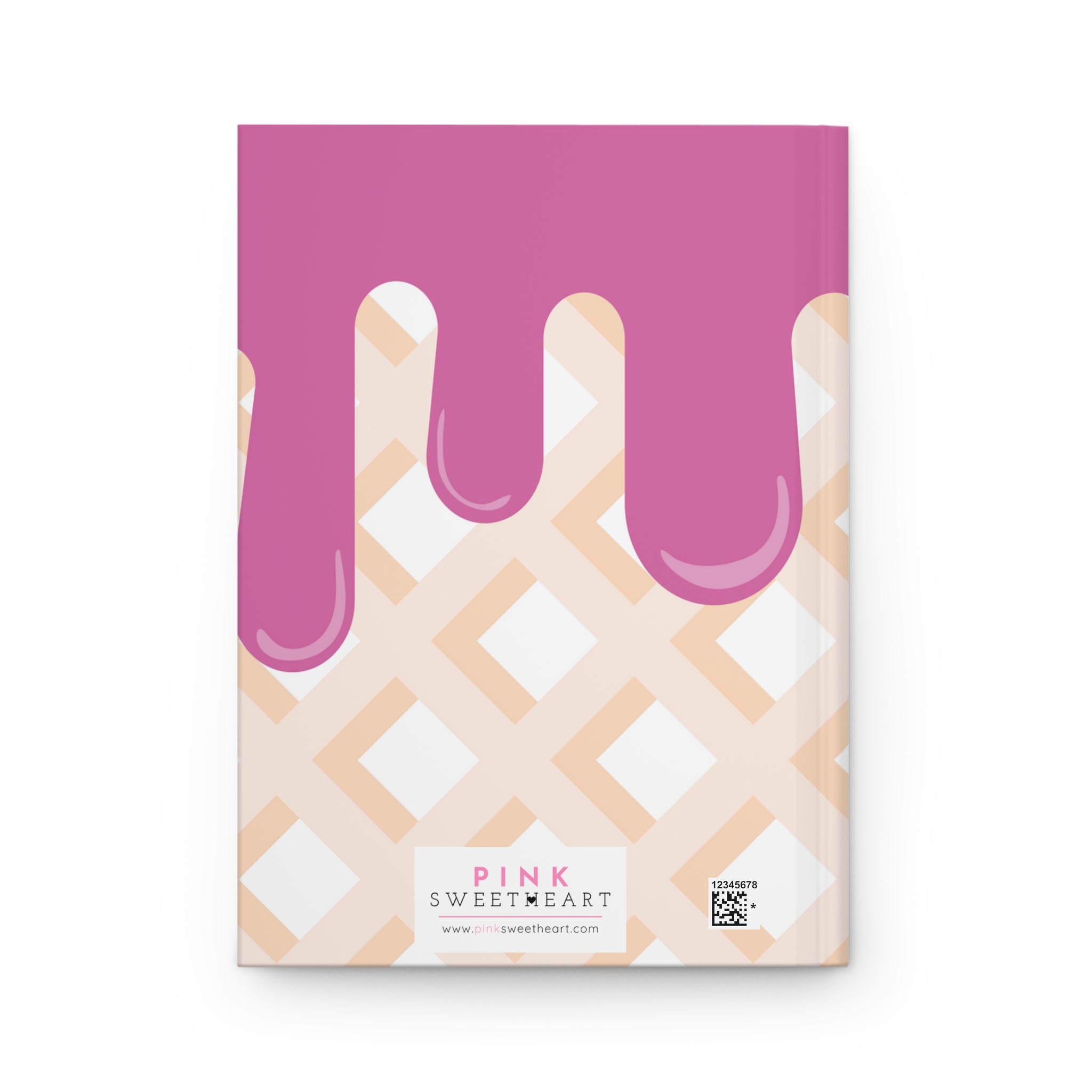 Cuaderno mate de tapa dura de cono de helado