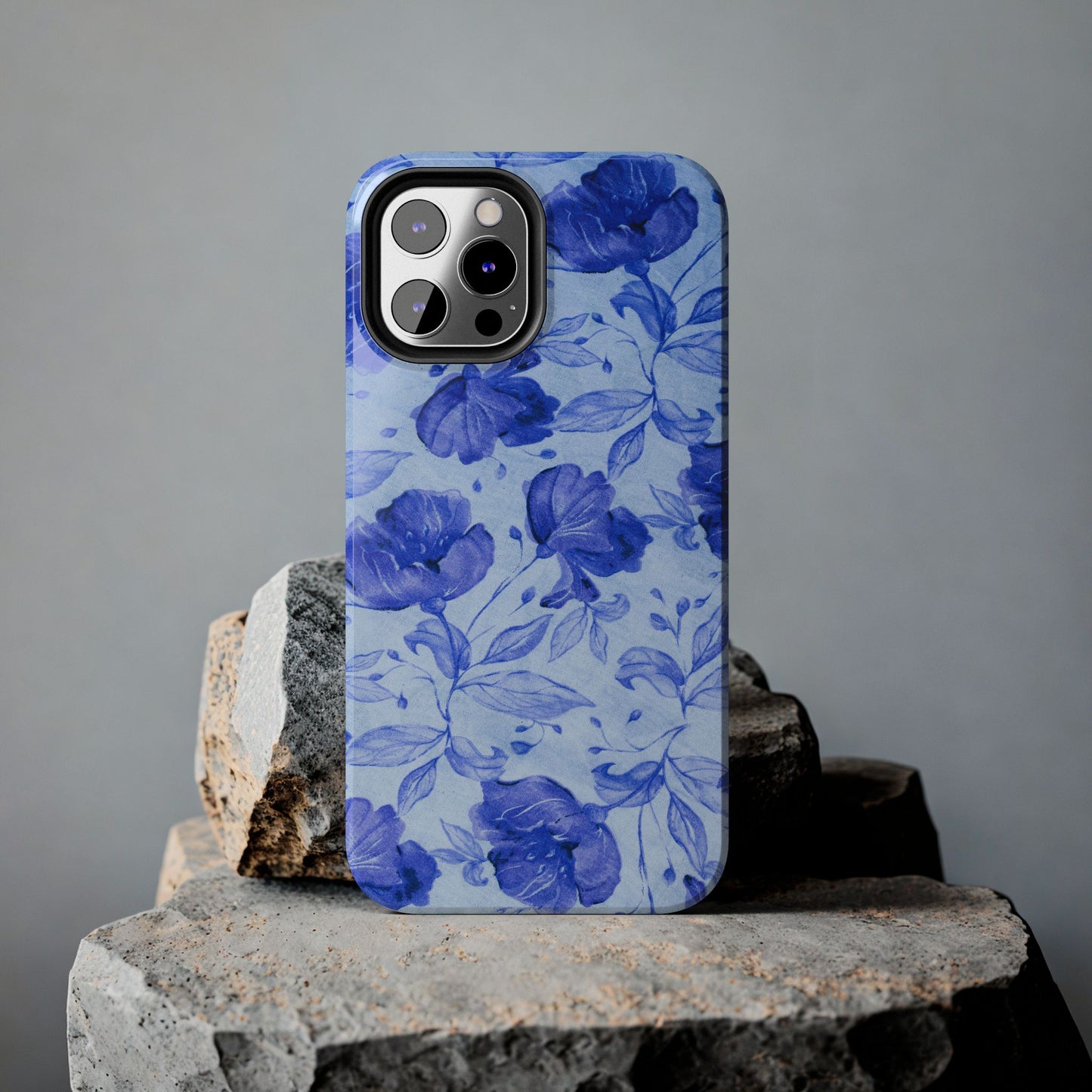 Blue Floral Pattern Phone Case (Apple & Android)