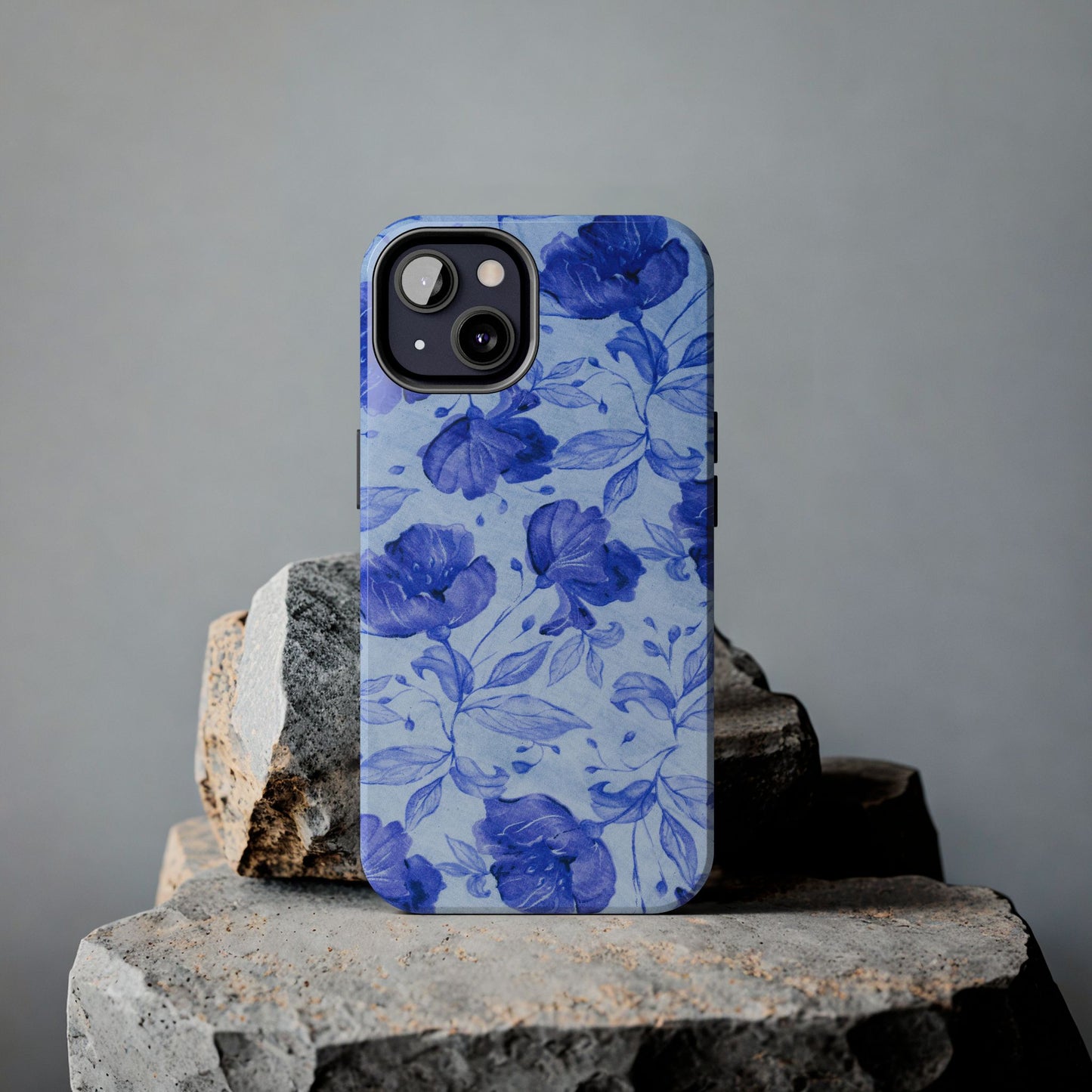 Blue Floral Pattern Phone Case (Apple & Android)