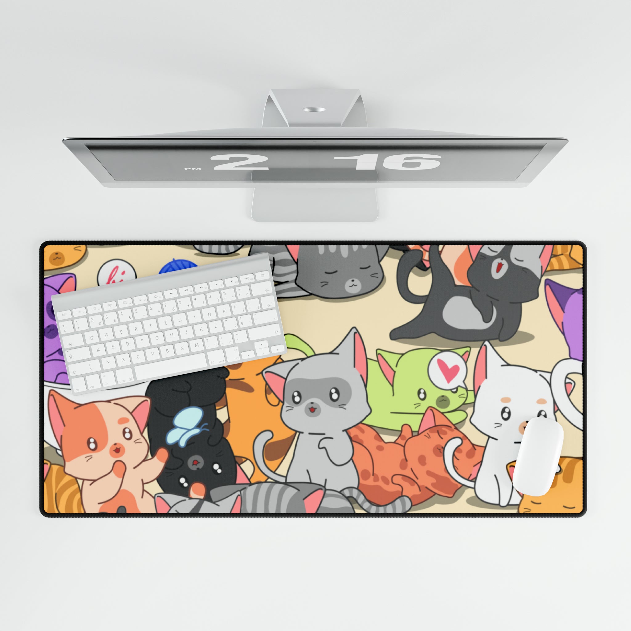 Catsitting the Kittens Desk Mat