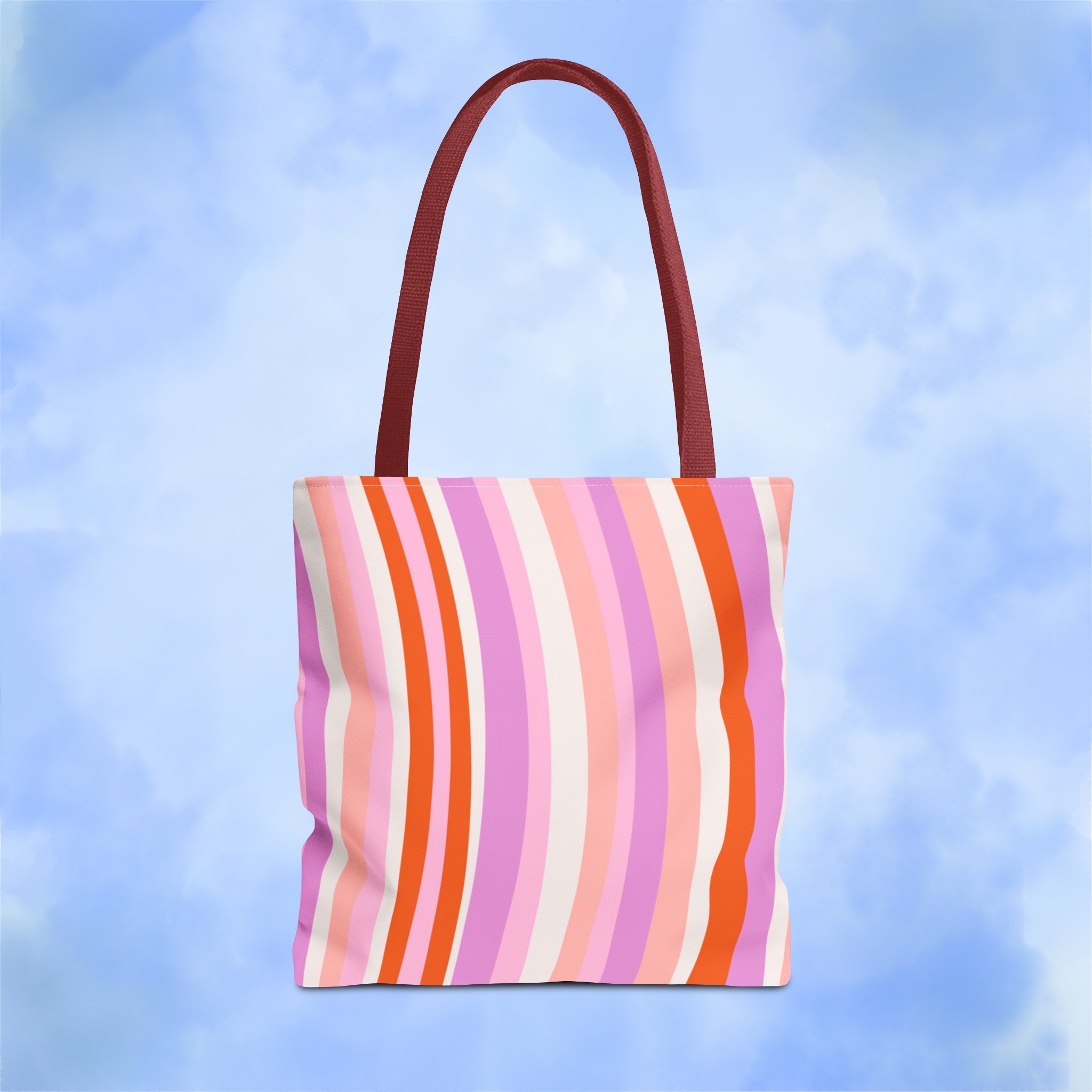 Retro Groovy Waves Tote Bag
