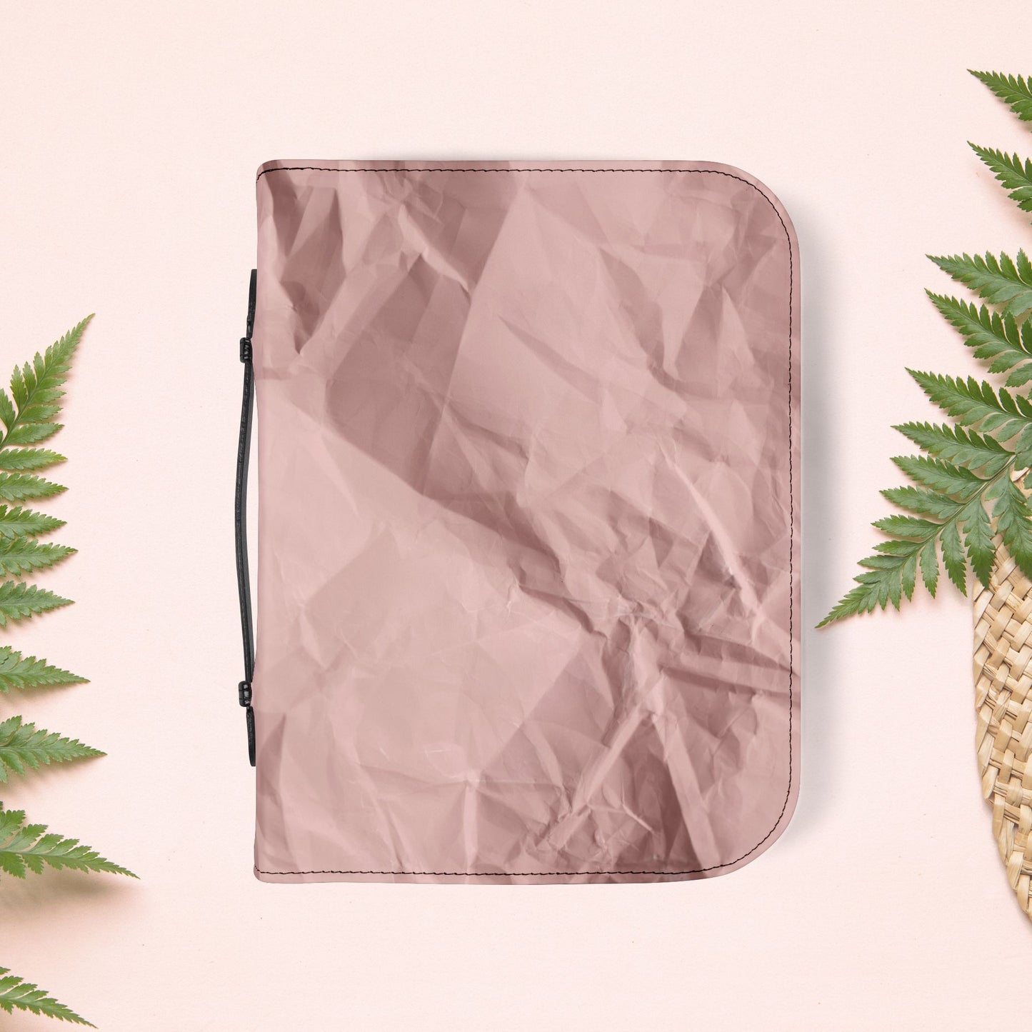 Wrinkled Blush Pink Paper Book Cover