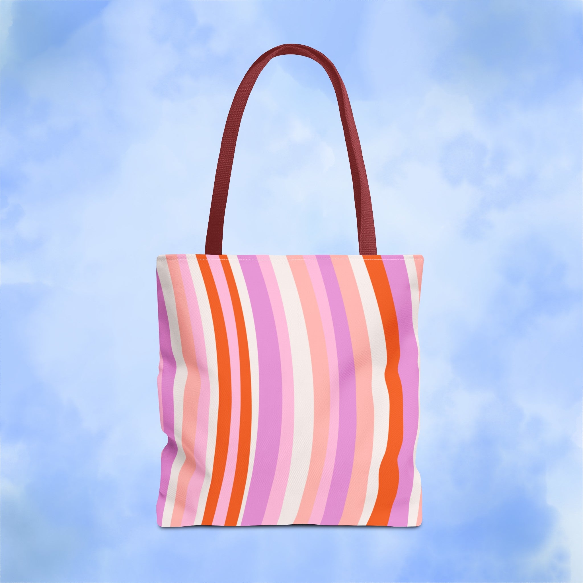 Retro Groovy Waves Tote Bag
