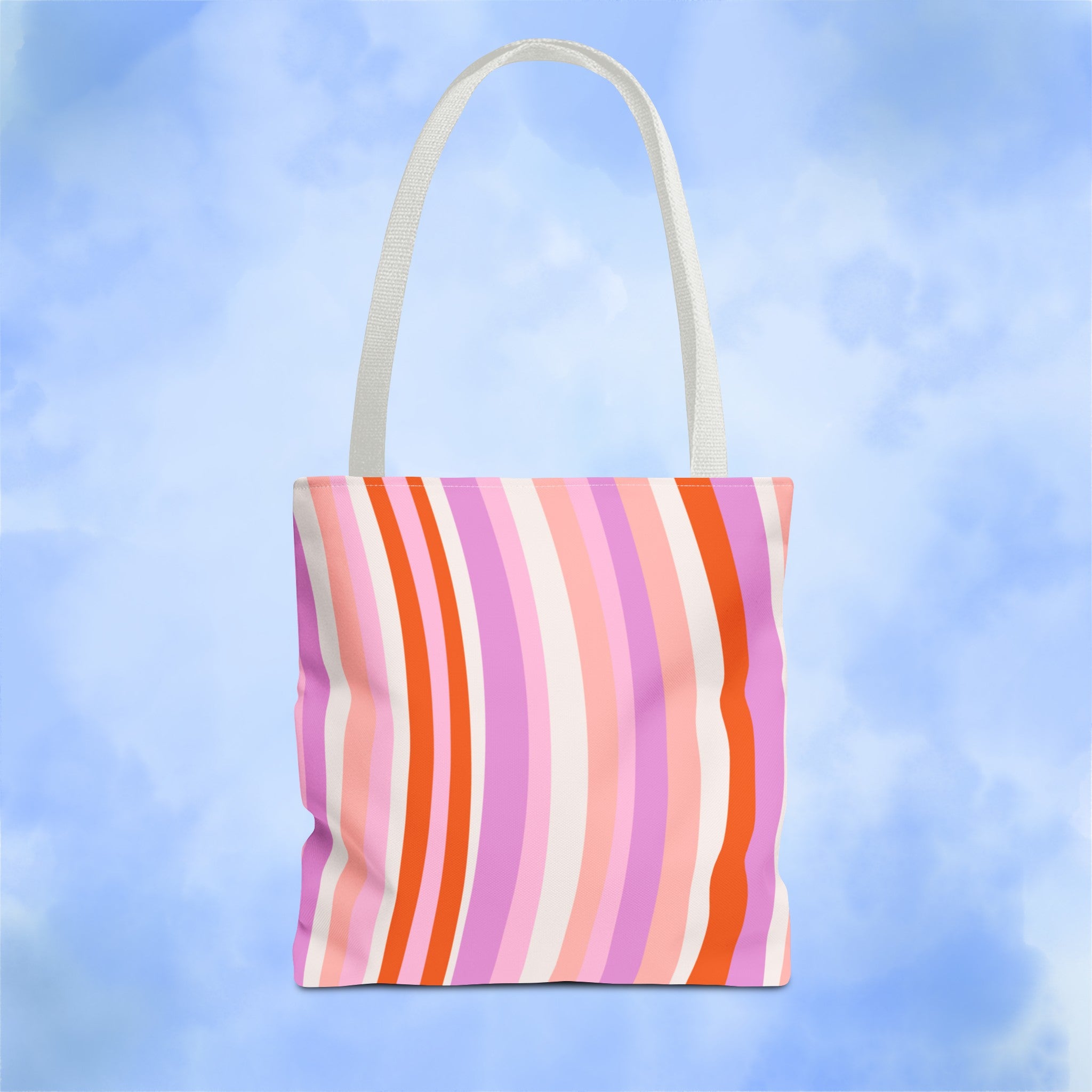 Retro Groovy Waves Tote Bag