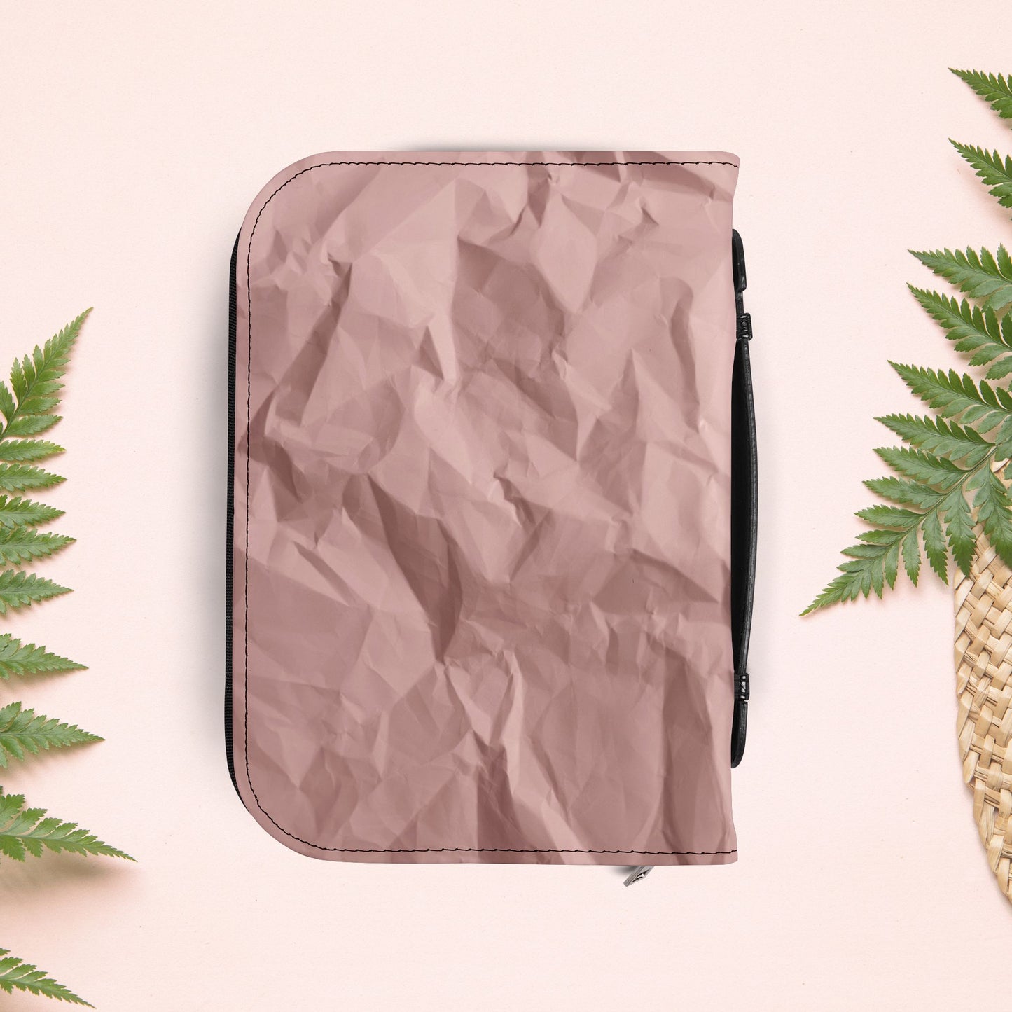 Wrinkled Blush Pink Paper Book Cover