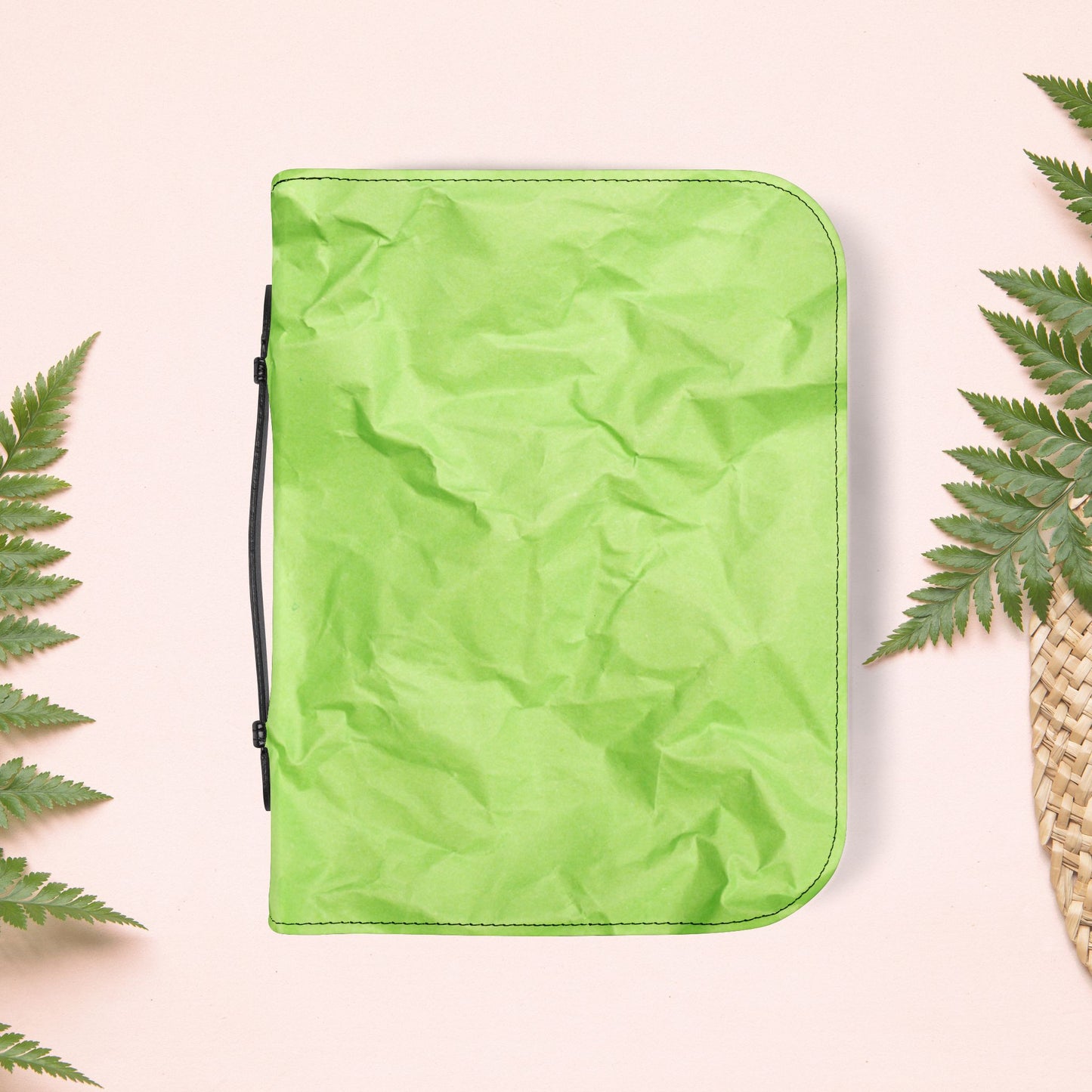 Wrinkled Apple Green Paper Book Cover