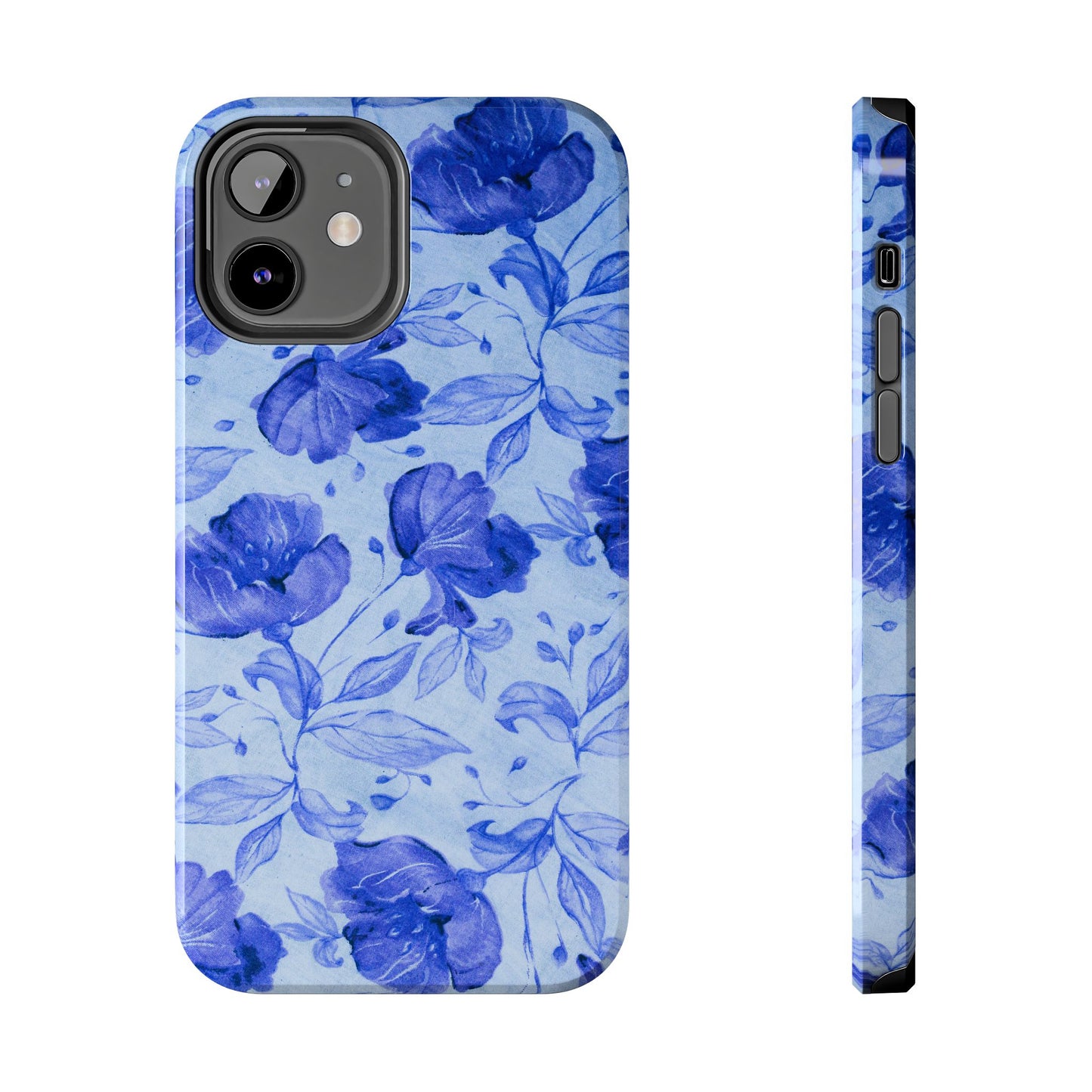 Blue Floral Pattern Phone Case (Apple & Android)