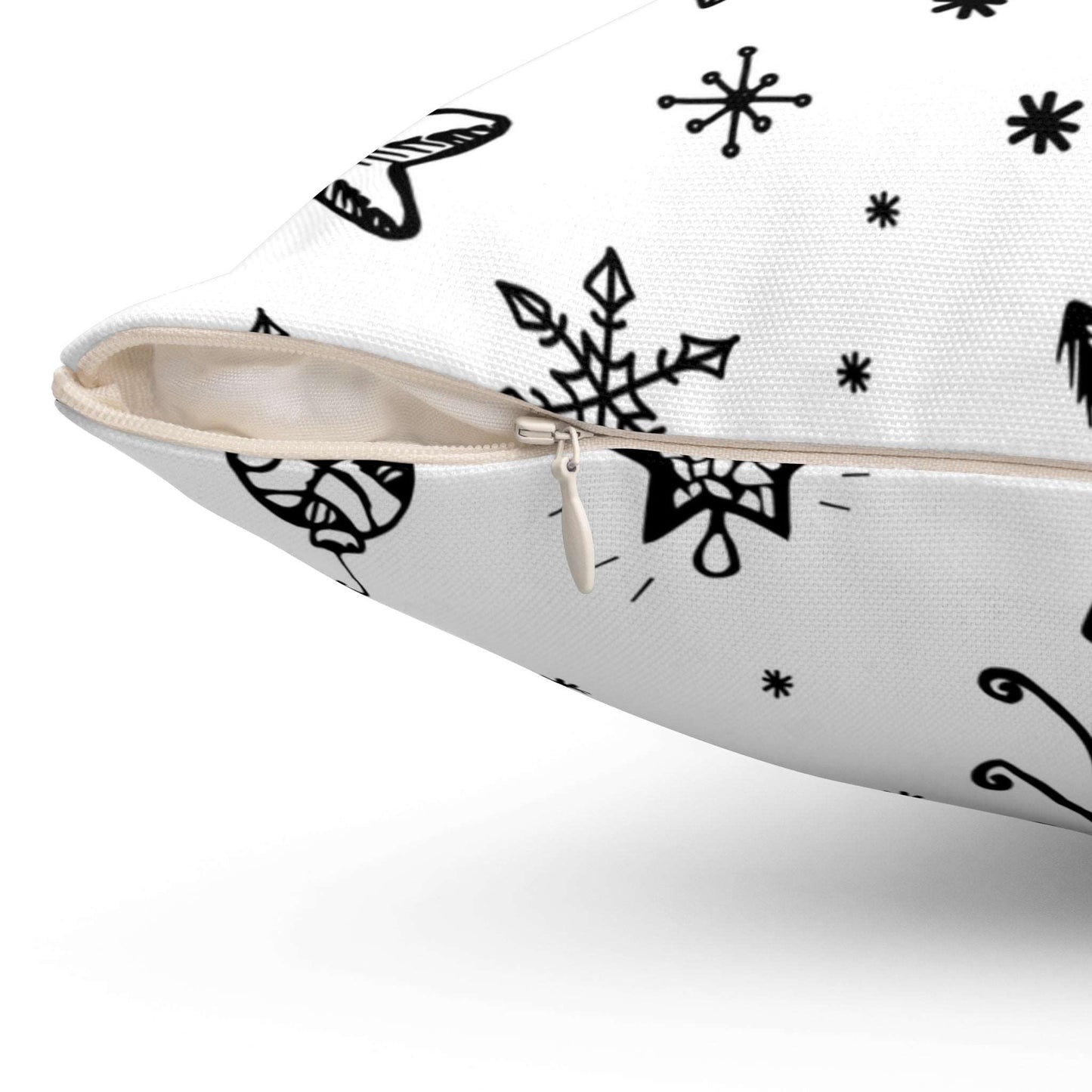 Black & White Christmas Square Pillow