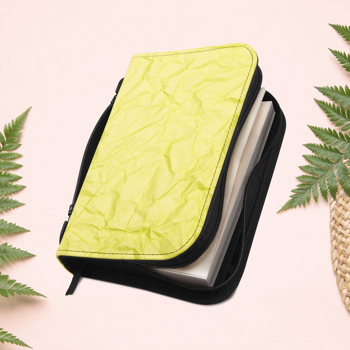 Wrinkled Bright Yellow Paper Book Cover
