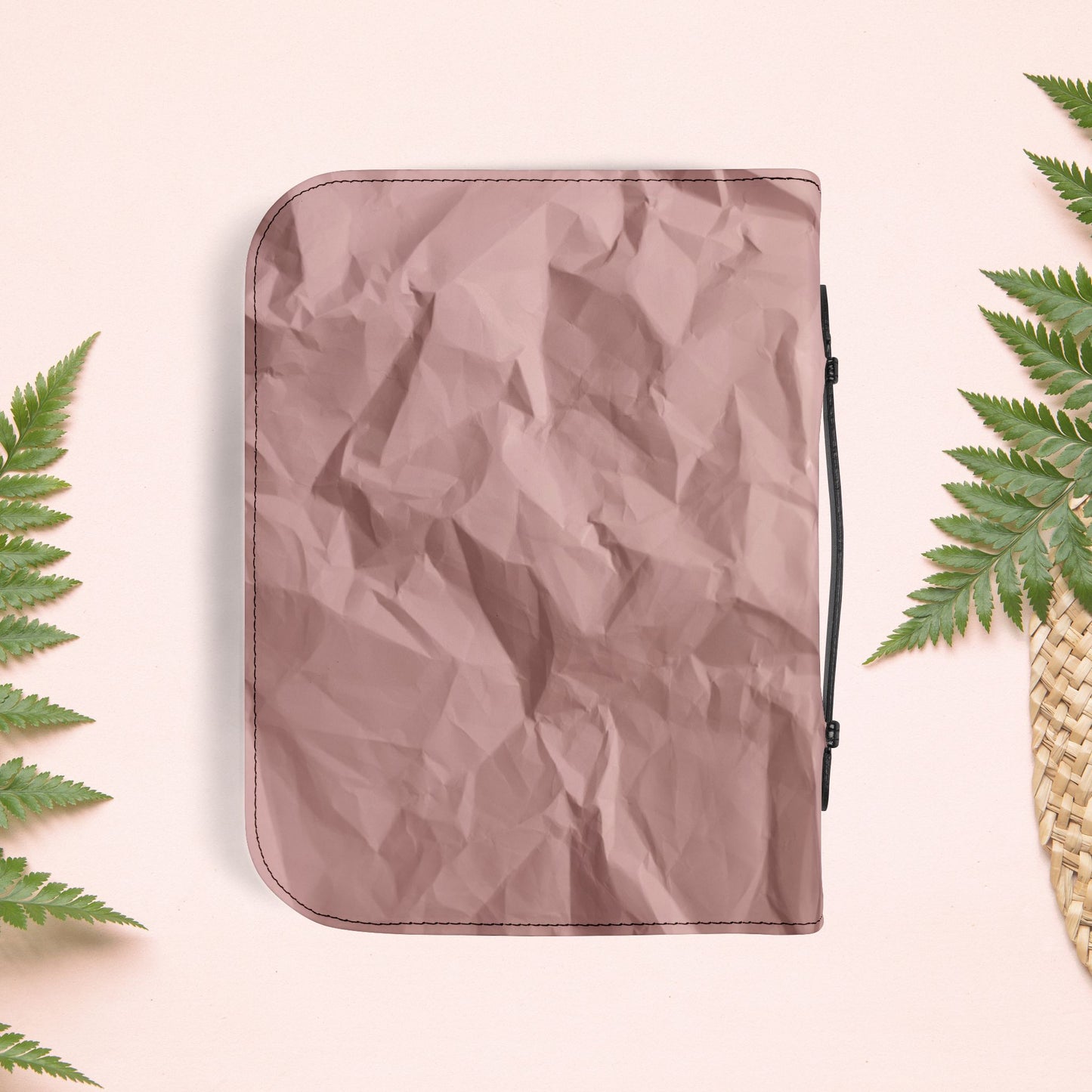Wrinkled Blush Pink Paper Book Cover