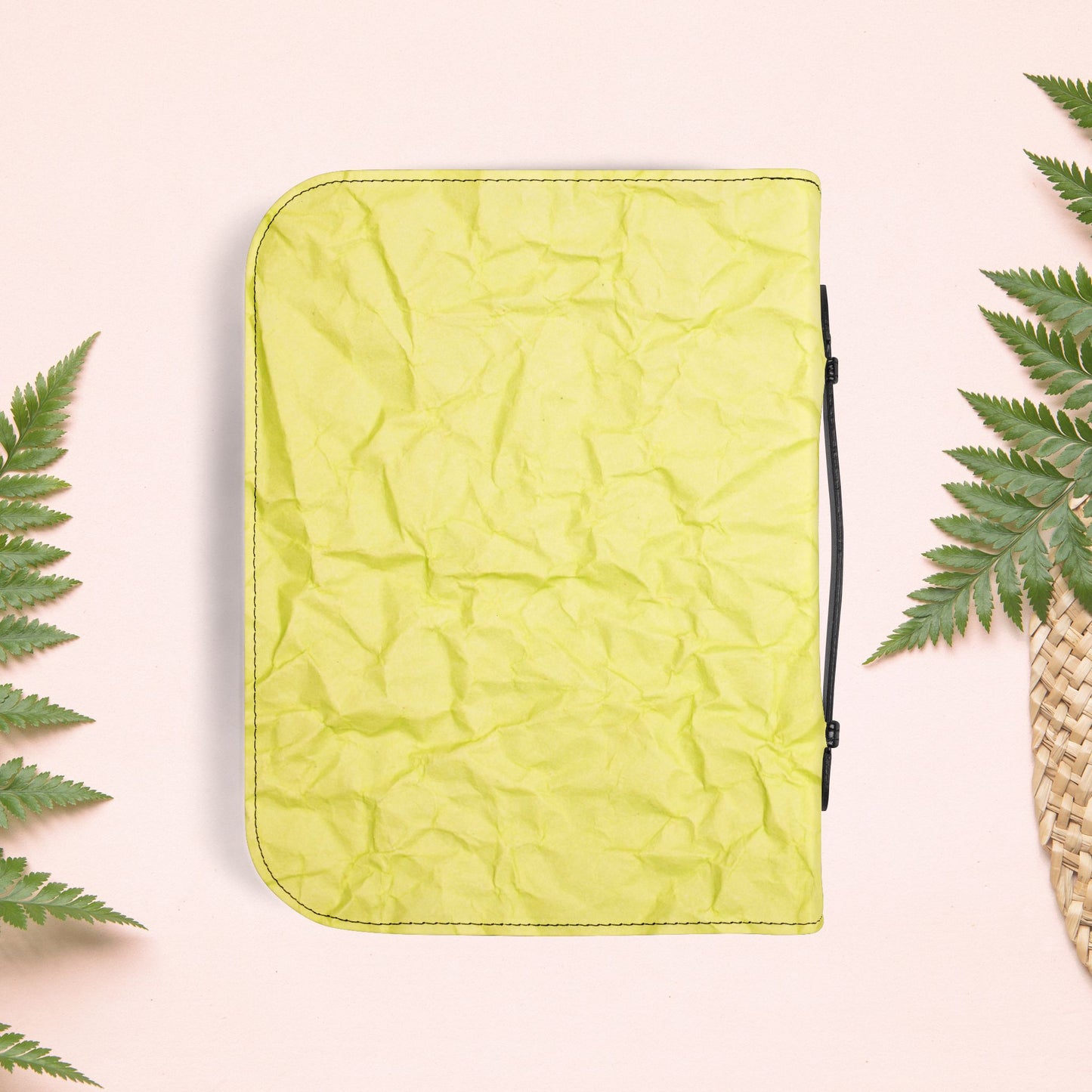 Wrinkled Bright Yellow Paper Book Cover