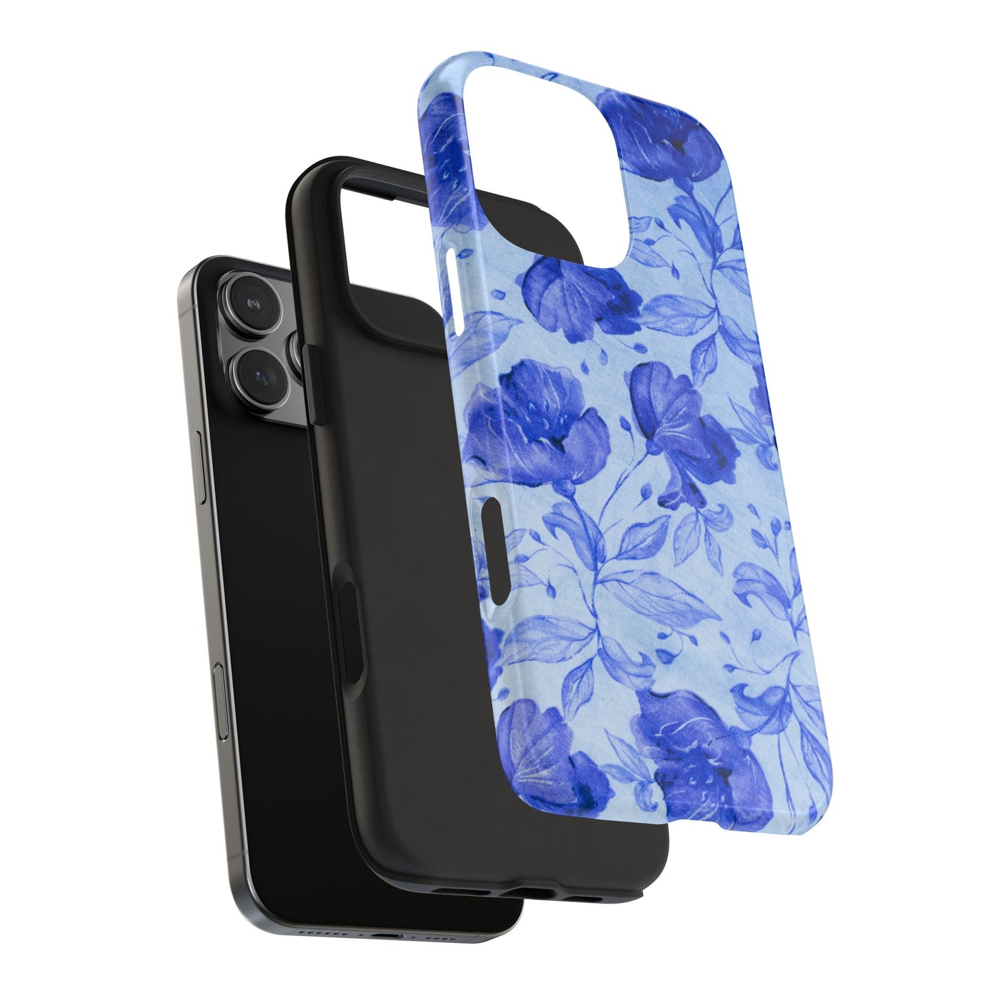 Blue Floral Pattern Phone Case (Apple & Android)