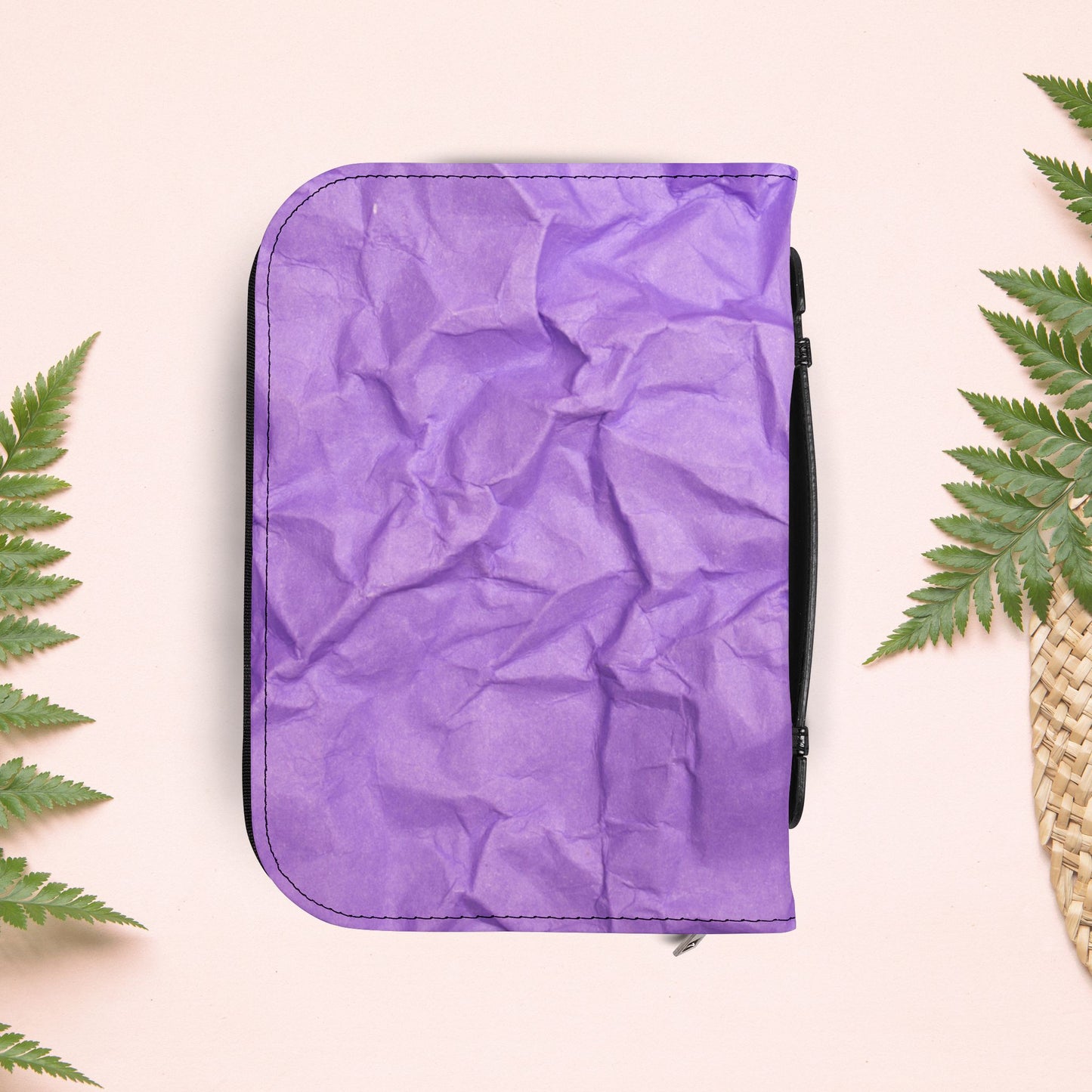Wrinkled Purple Paper Book Cover