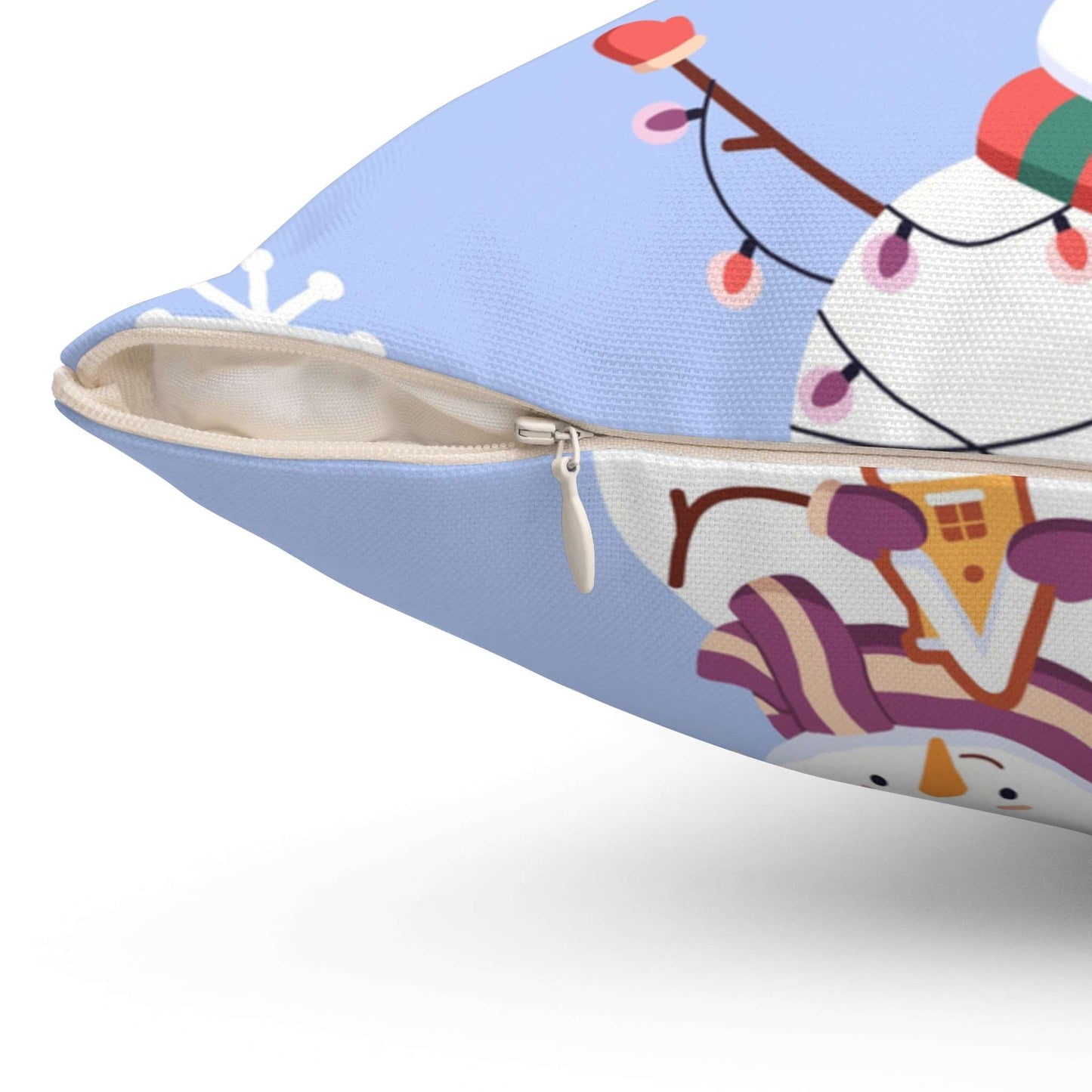 Jolly Snowman Square Pillow