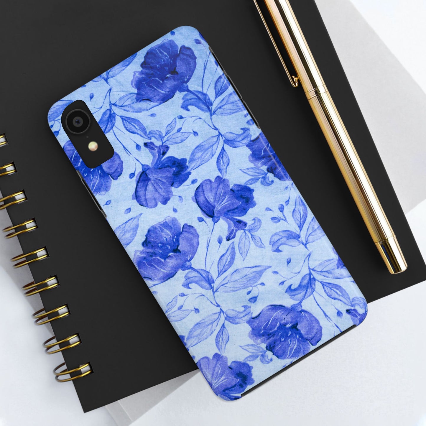 Blue Floral Pattern Phone Case (Apple & Android)
