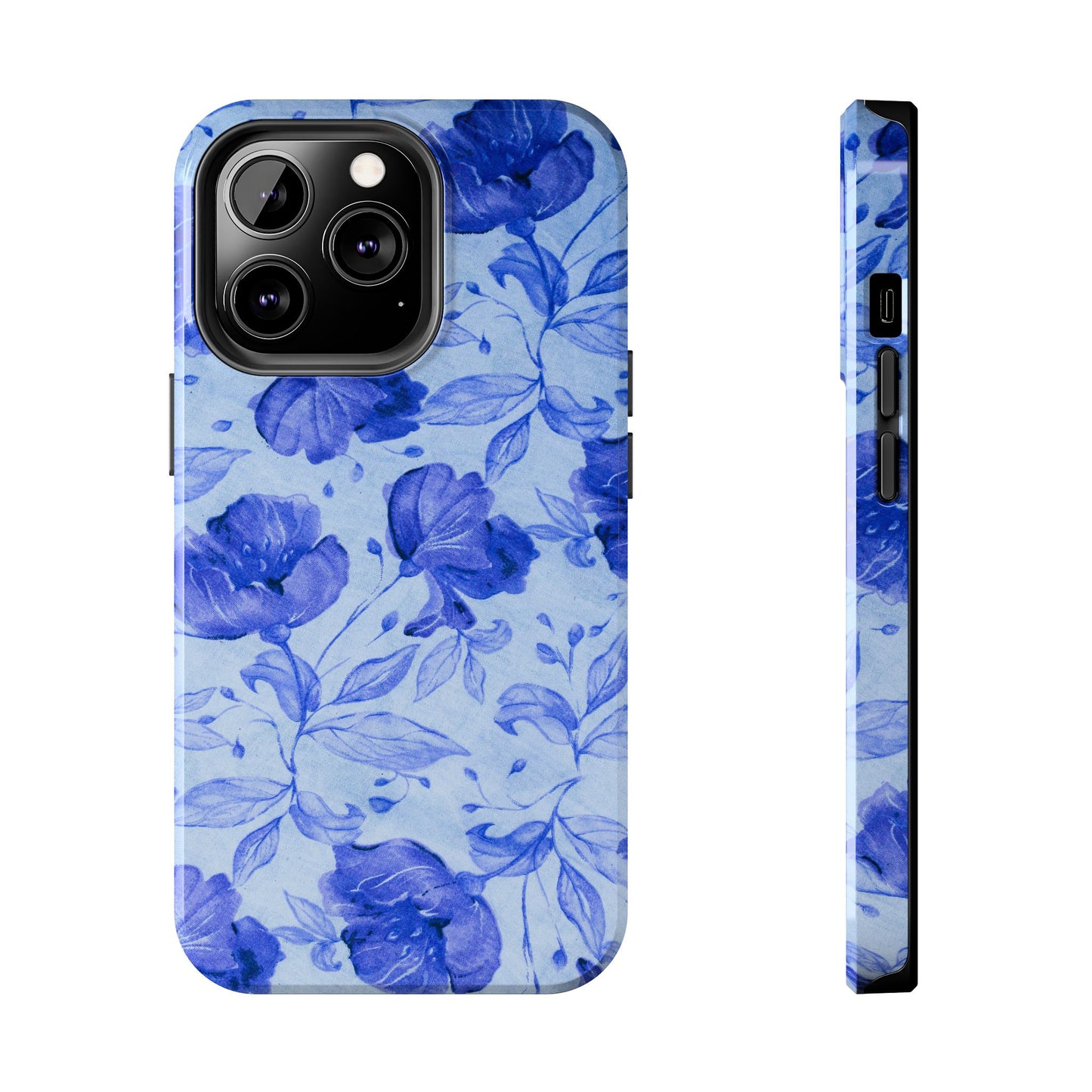 Blue Floral Pattern Phone Case (Apple & Android)