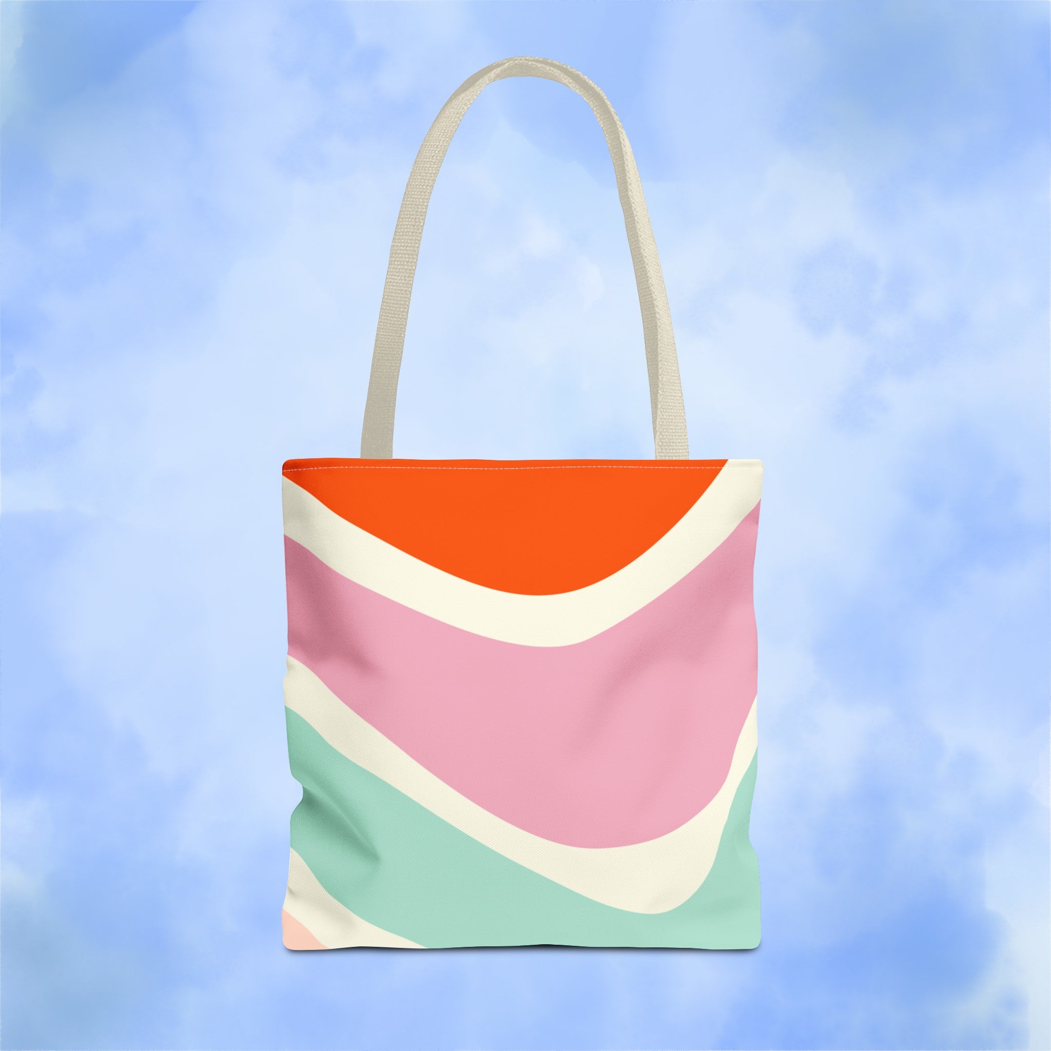 Retro Color Wave Tote Bag