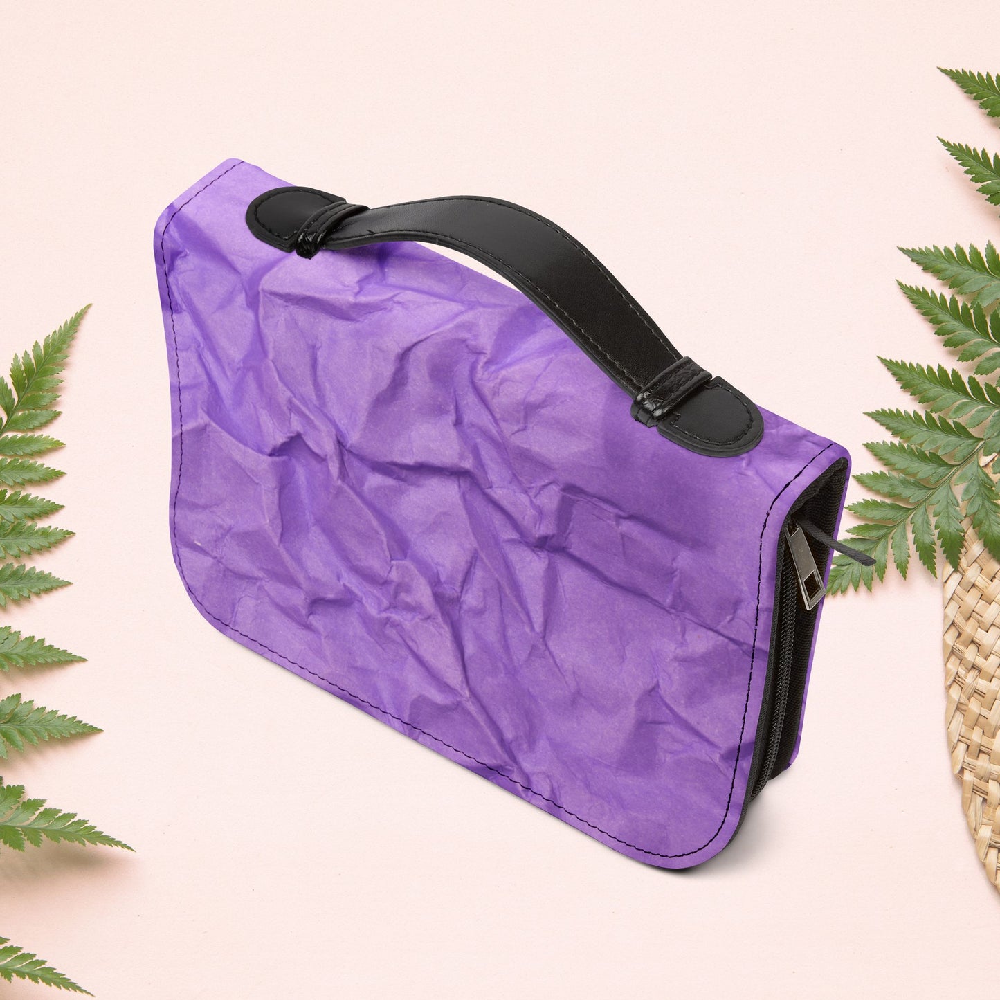 Wrinkled Purple Paper Book Cover