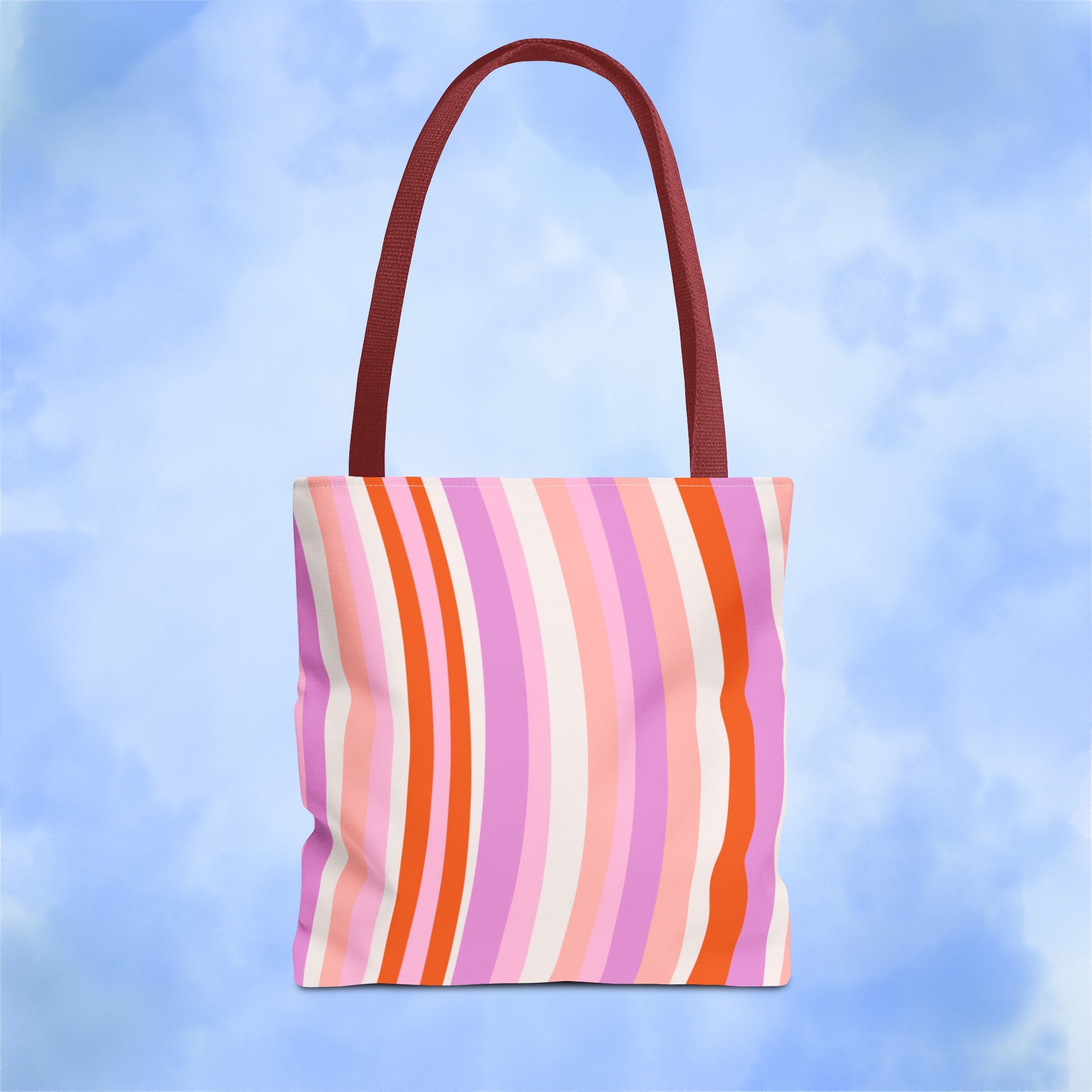 Retro Groovy Waves Tote Bag
