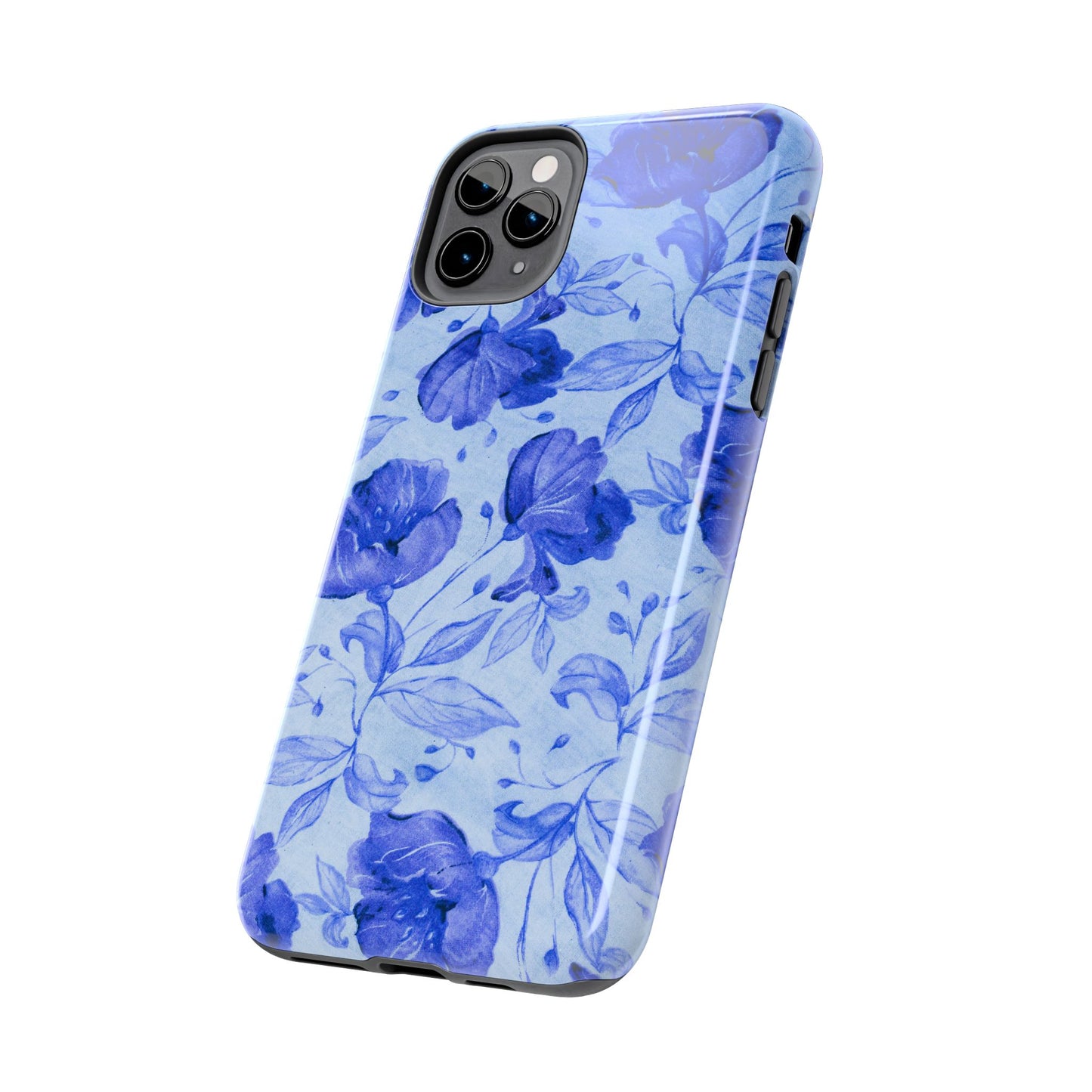 Blue Floral Pattern Phone Case (Apple & Android)