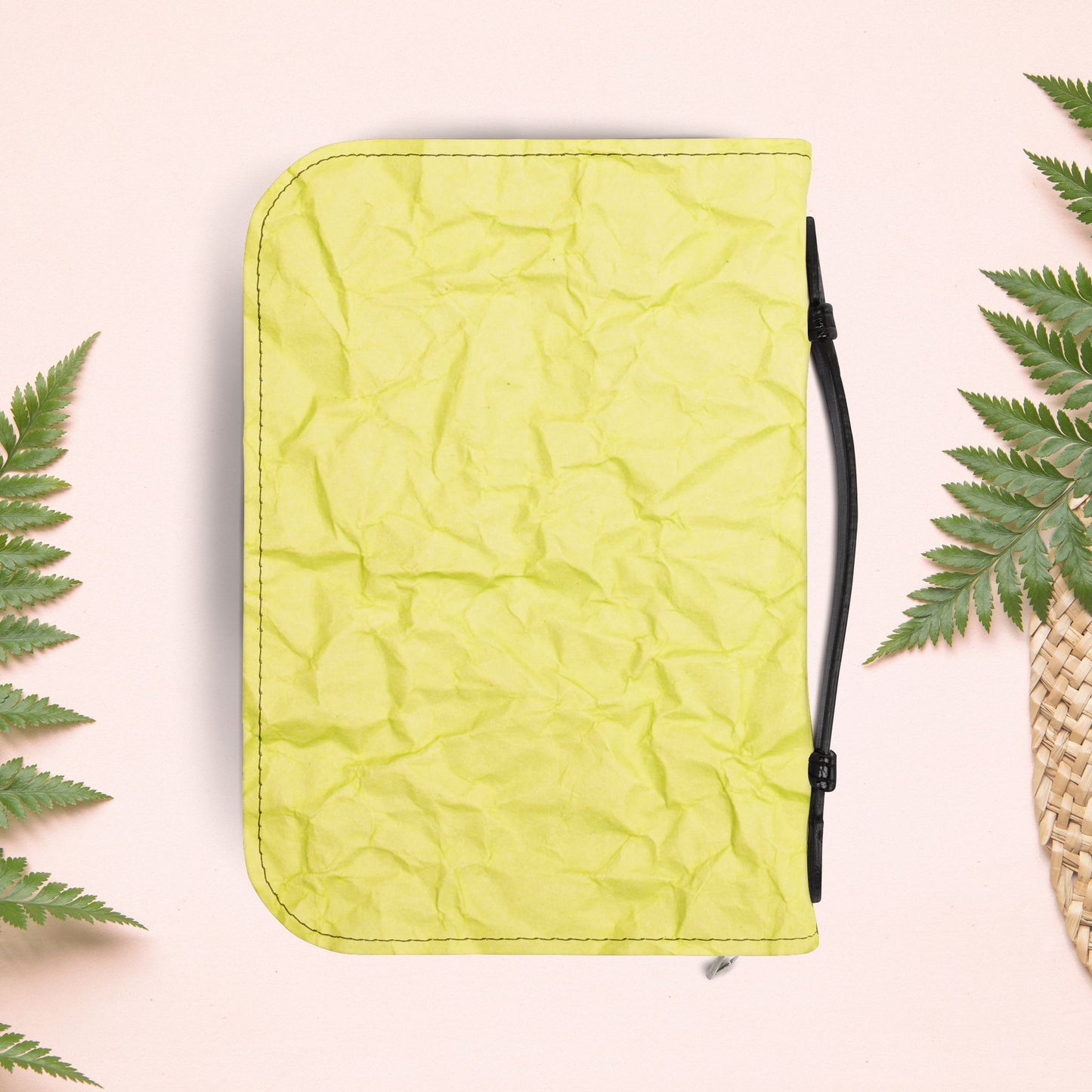 Wrinkled Bright Yellow Paper Book Cover
