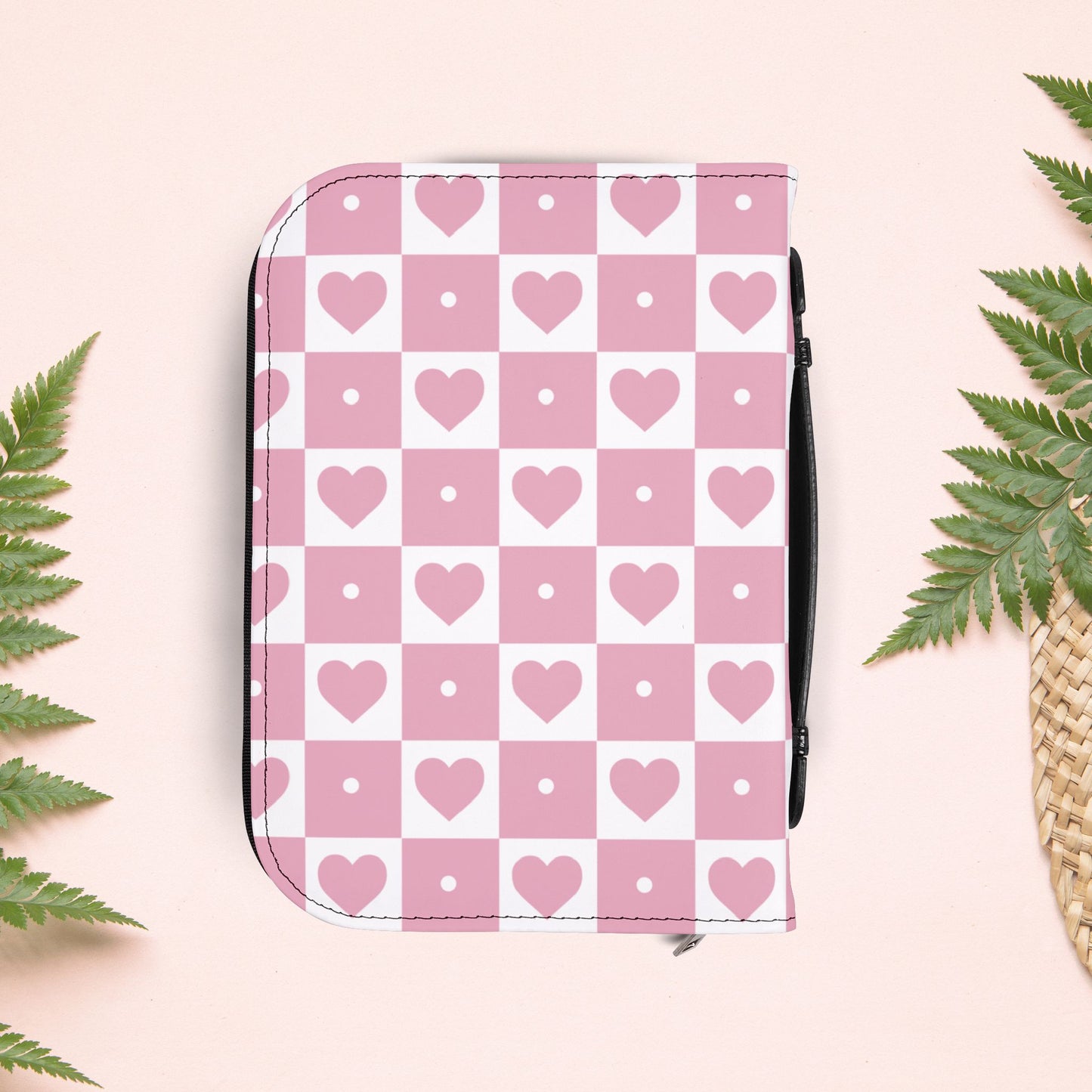 Pink Checkered Hearts Book Cover