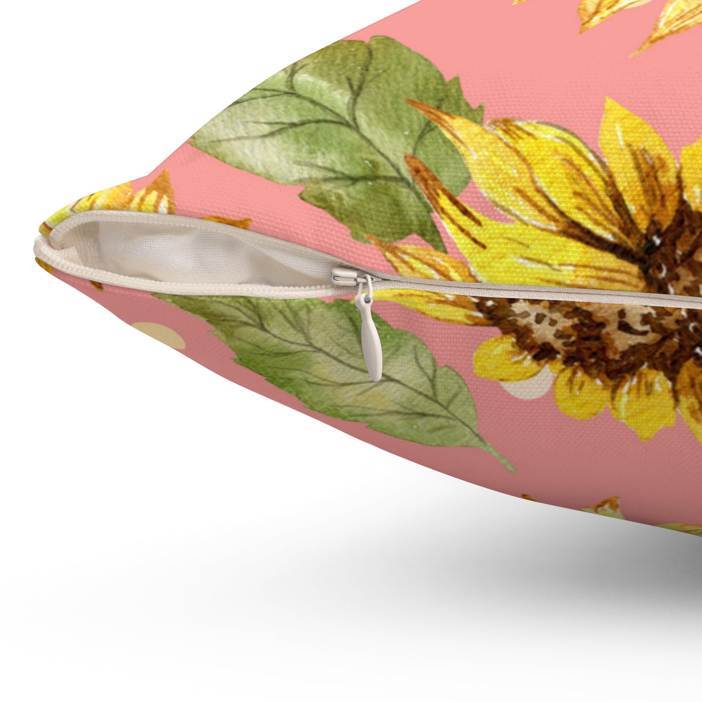 Pink & Sunflowers Square Pillow