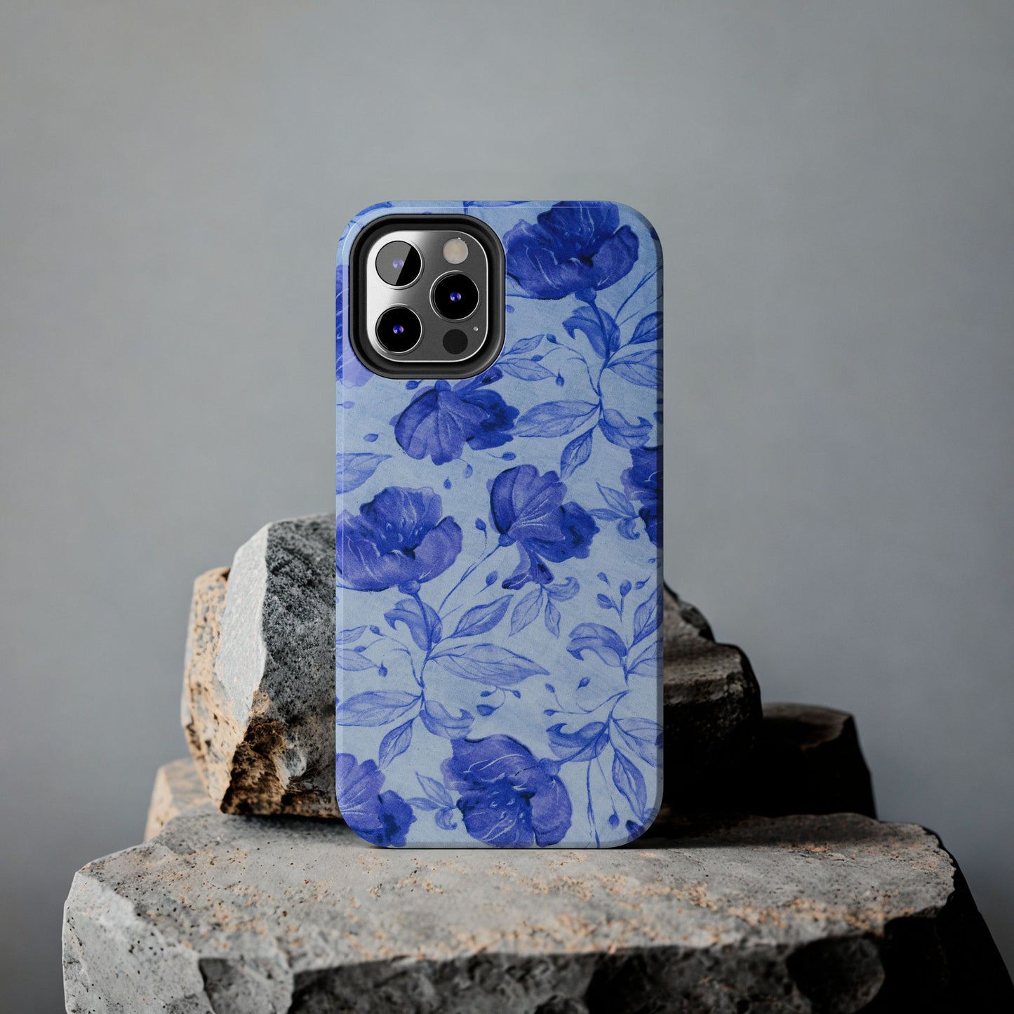 Blue Floral Pattern Phone Case (Apple & Android)