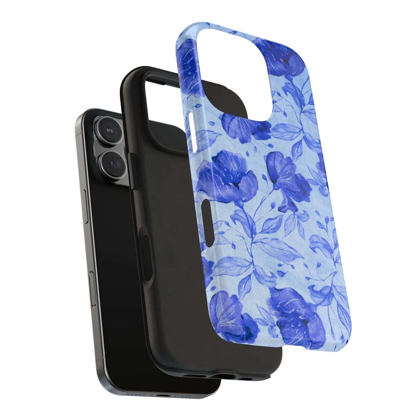 Blue Floral Pattern Phone Case (Apple & Android)