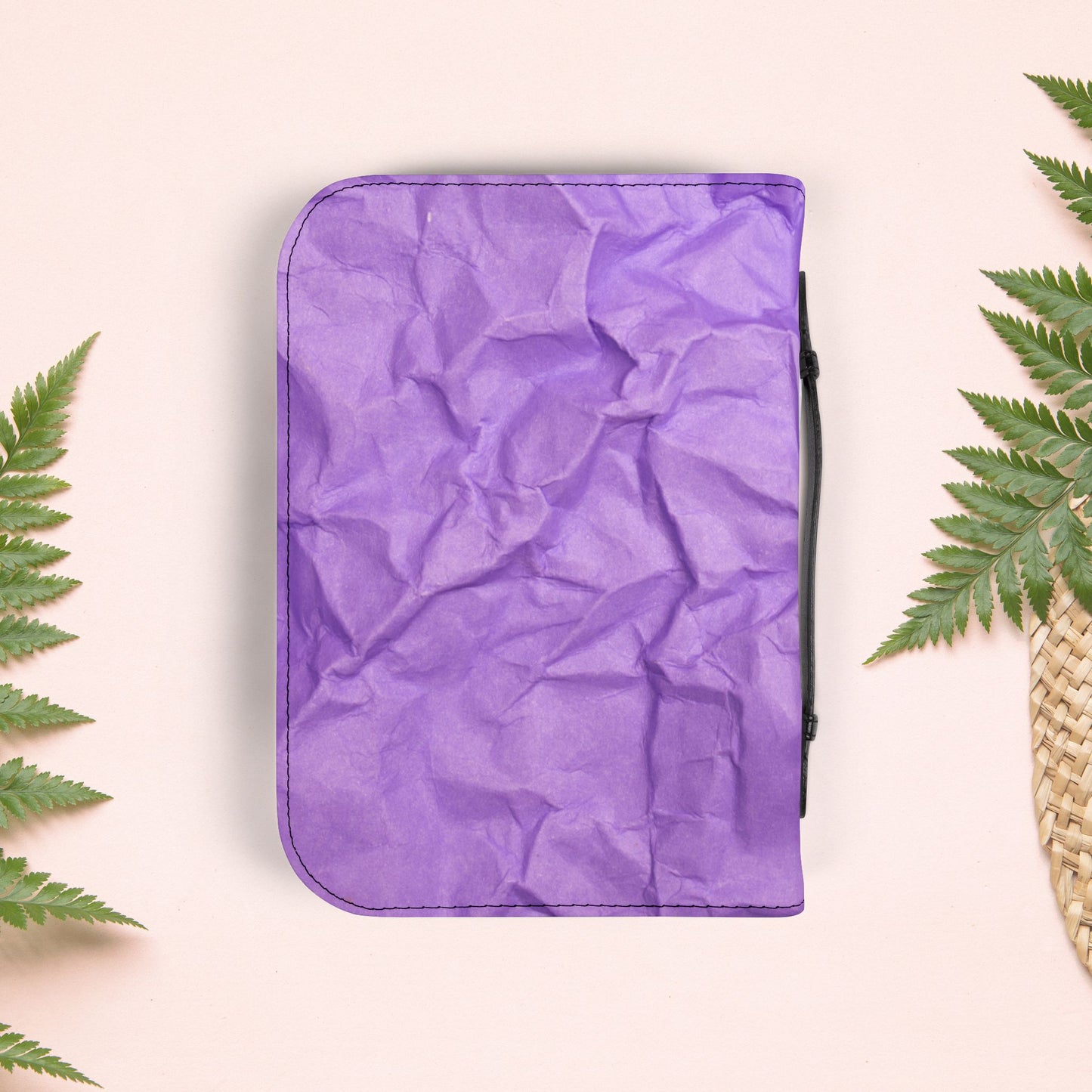 Wrinkled Purple Paper Book Cover