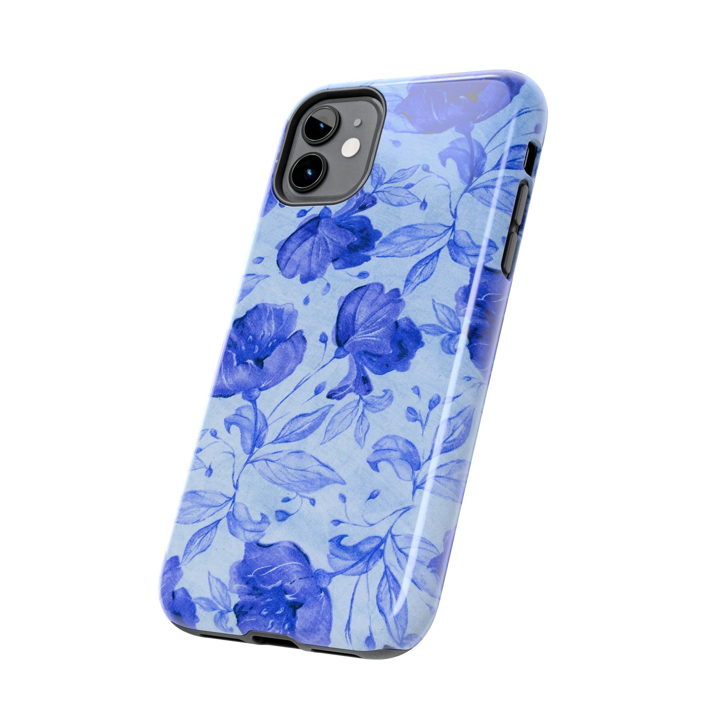 Blue Floral Pattern Phone Case (Apple & Android)