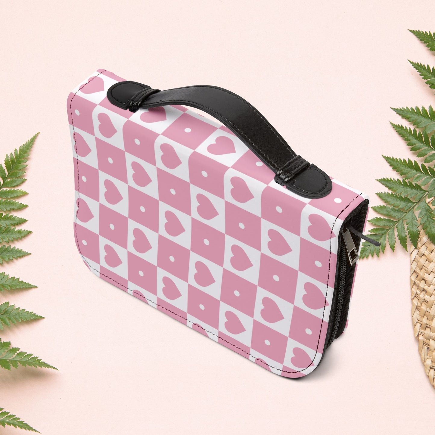 Pink Checkered Hearts Book Cover