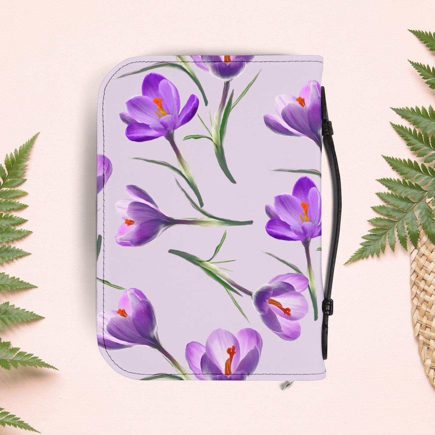 Purple Crocus Flowers Book Cover