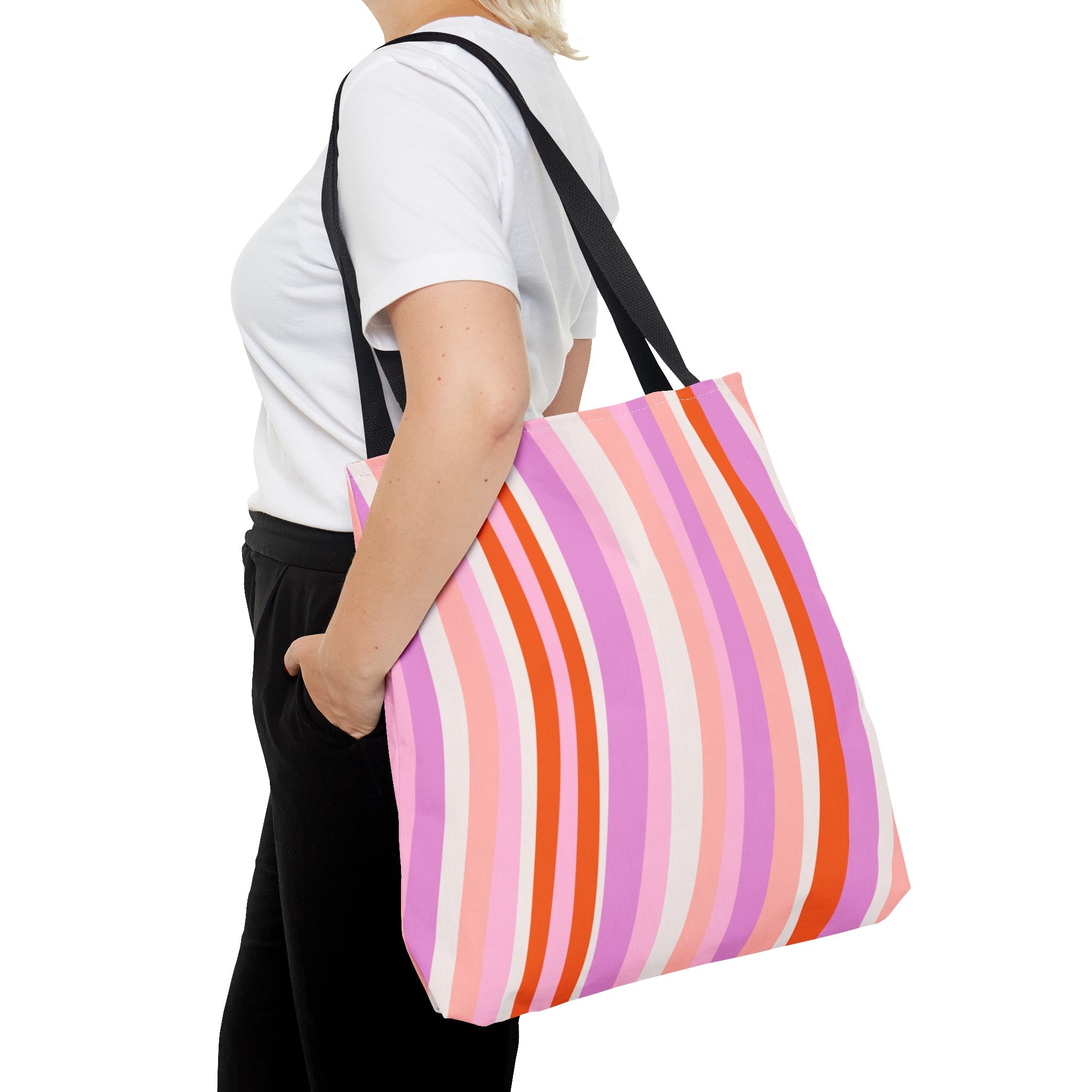 Retro Groovy Waves Tote Bag