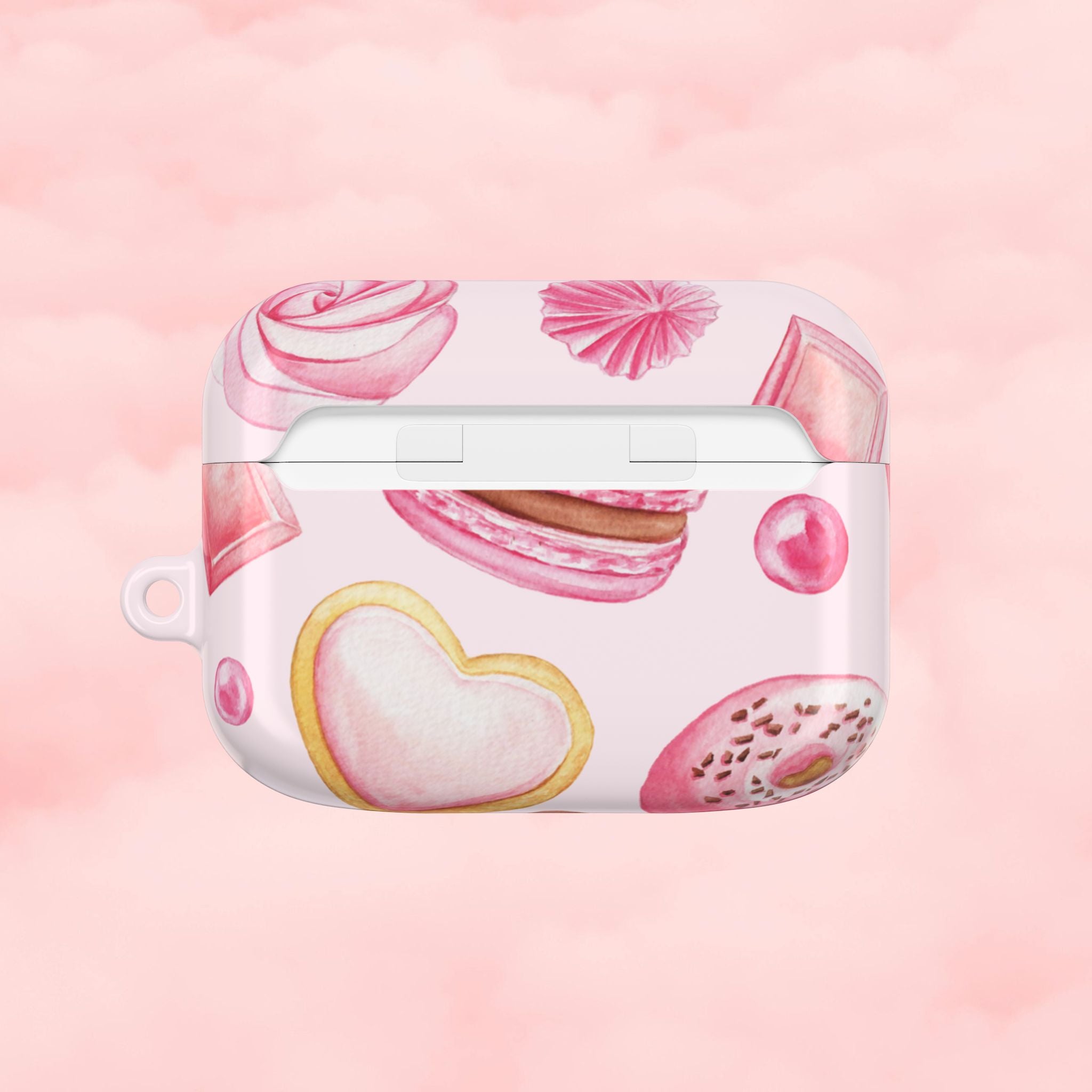 Pink Macaron Sweets Airpod Case