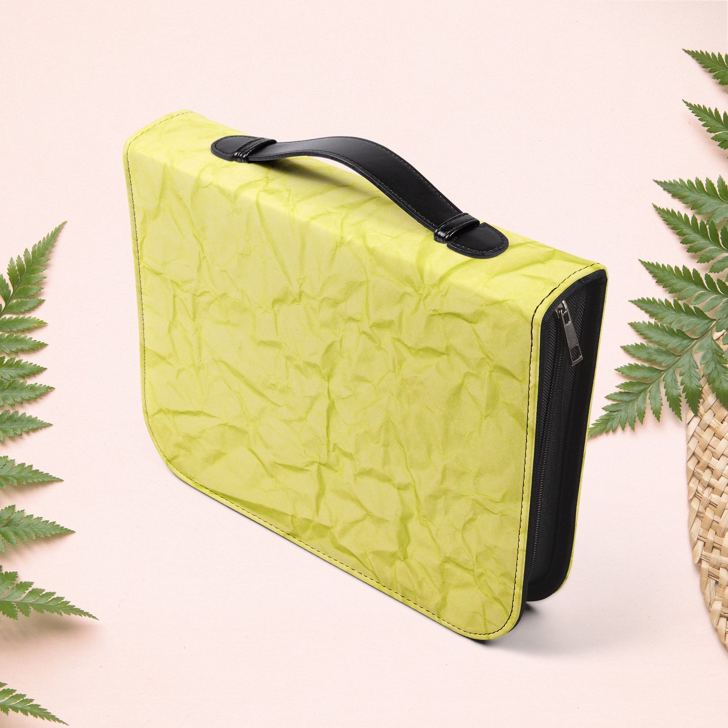 Wrinkled Bright Yellow Paper Book Cover
